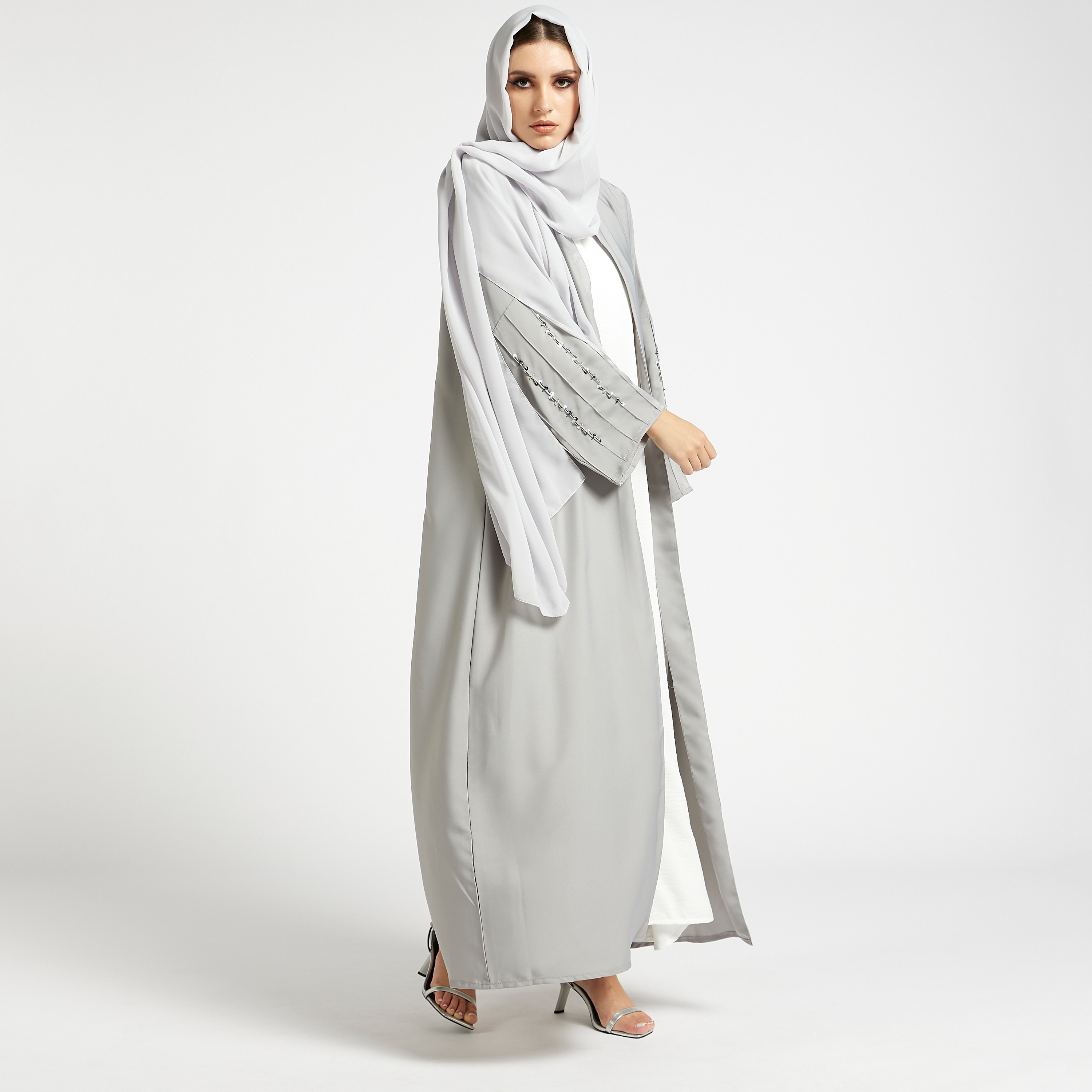 MOiSTREET Set of 3 Embellished Open Front Abaya-women-arabicclothing-abayas-image-2