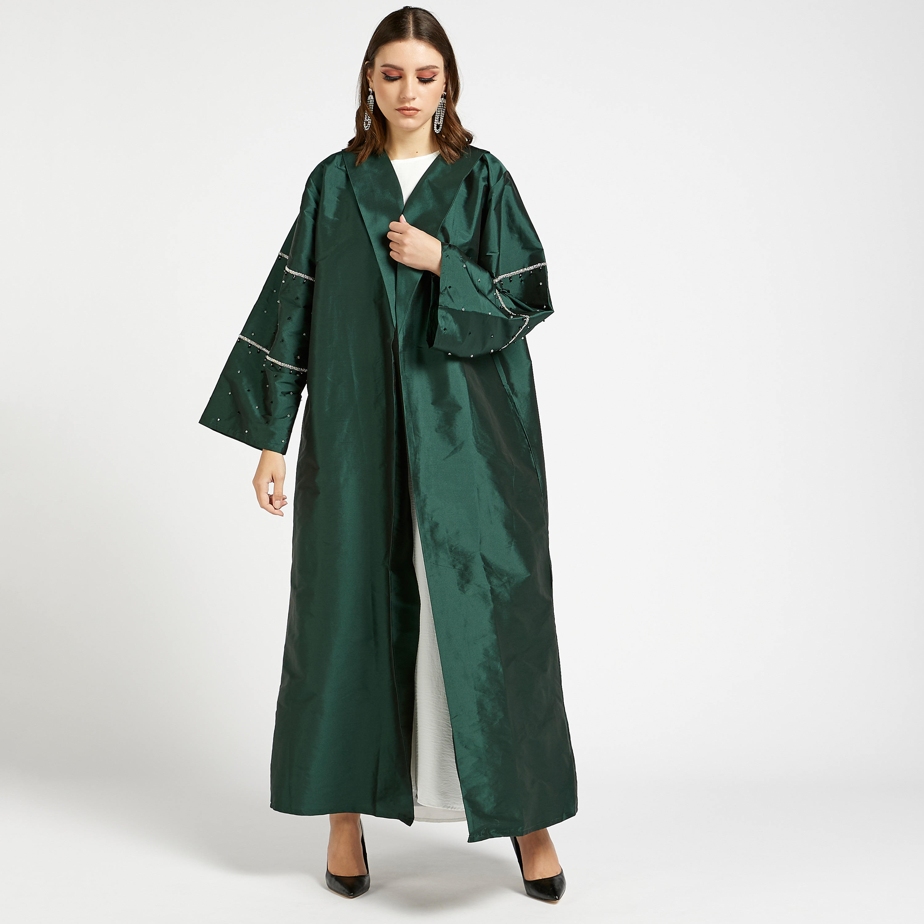 MOiSTREET Set of 3 Embellished Open Front Abaya-women-arabicclothing-abayas-image-2