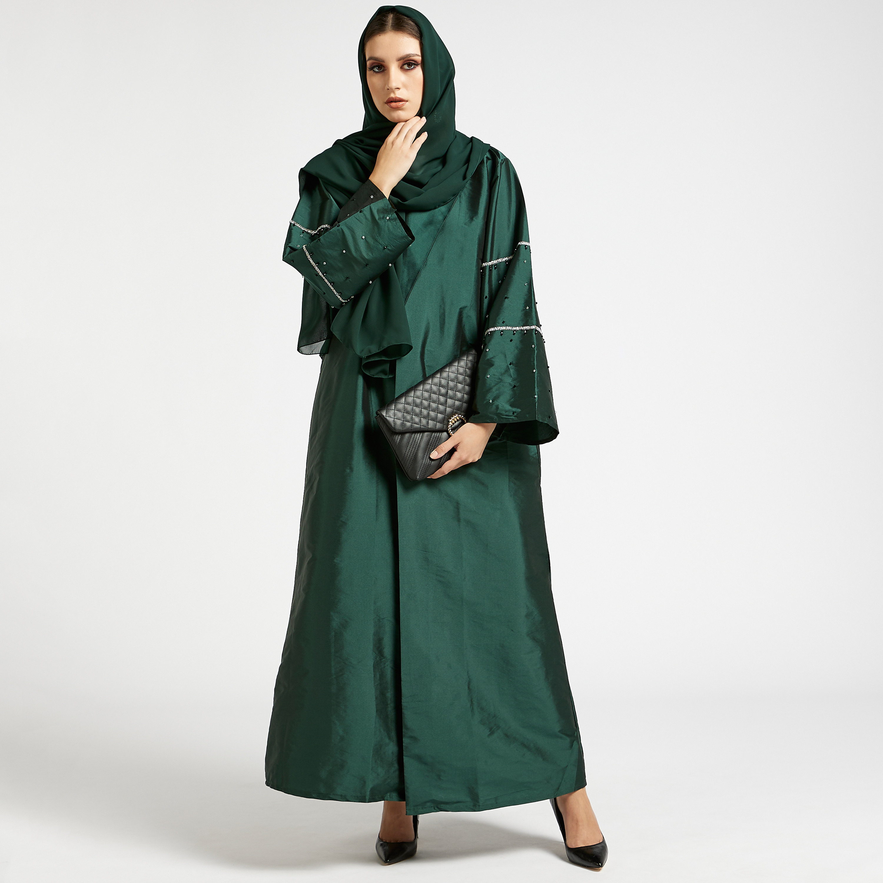 MOiSTREET Set of 3 Embellished Open Front Abaya-women-arabicclothing-abayas-image-3