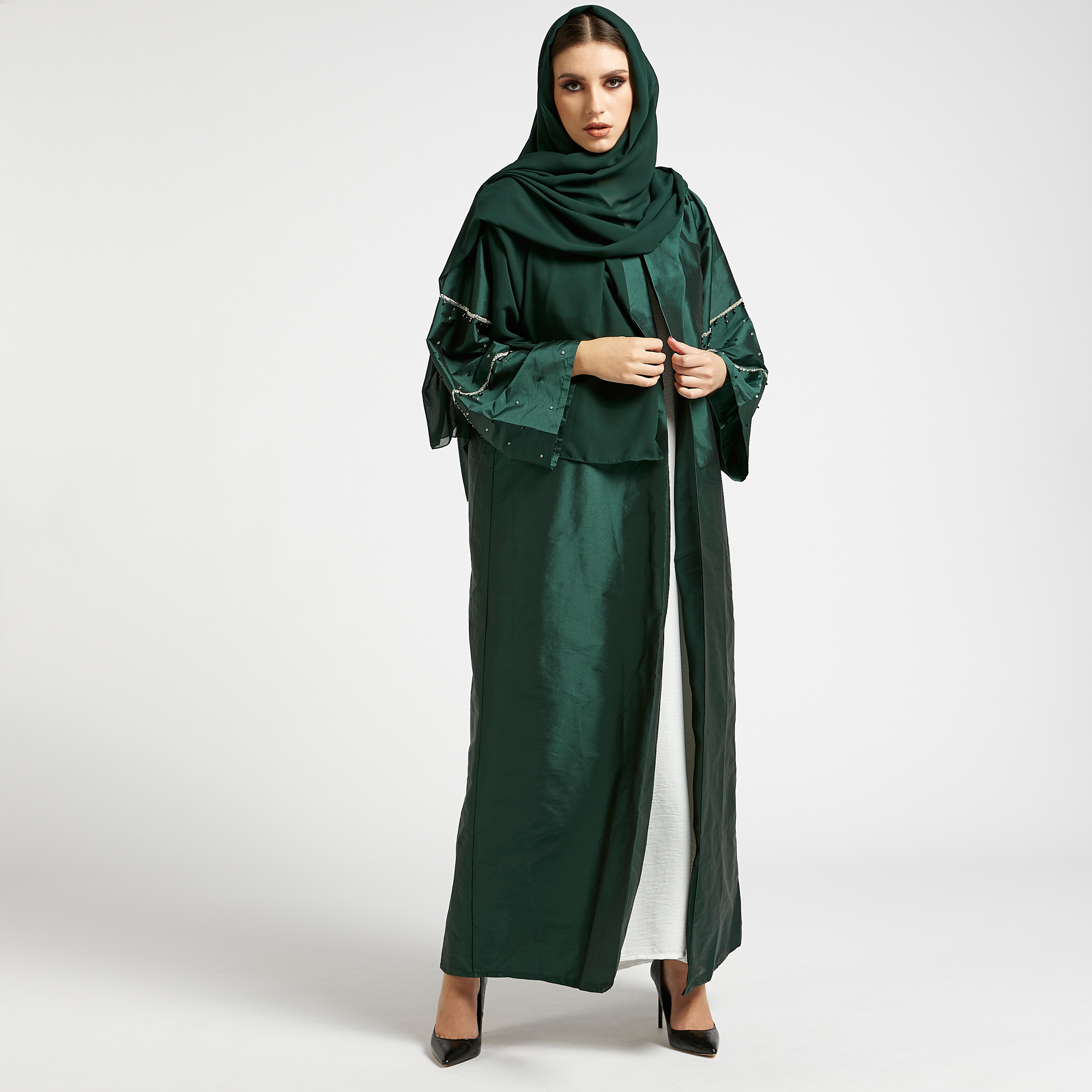 MOiSTREET Set of 3 Embellished Open Front Abaya-women-arabicclothing-abayas-image-4