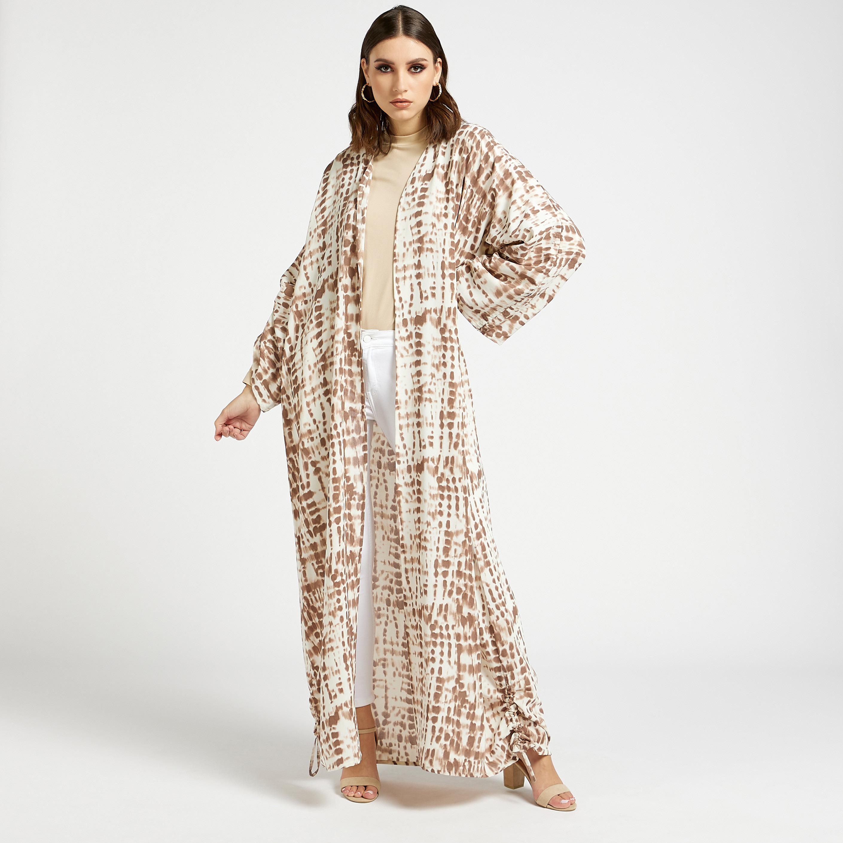MOiSTREET Printed Open Front Abaya-women-arabicclothing-abayas-image-1