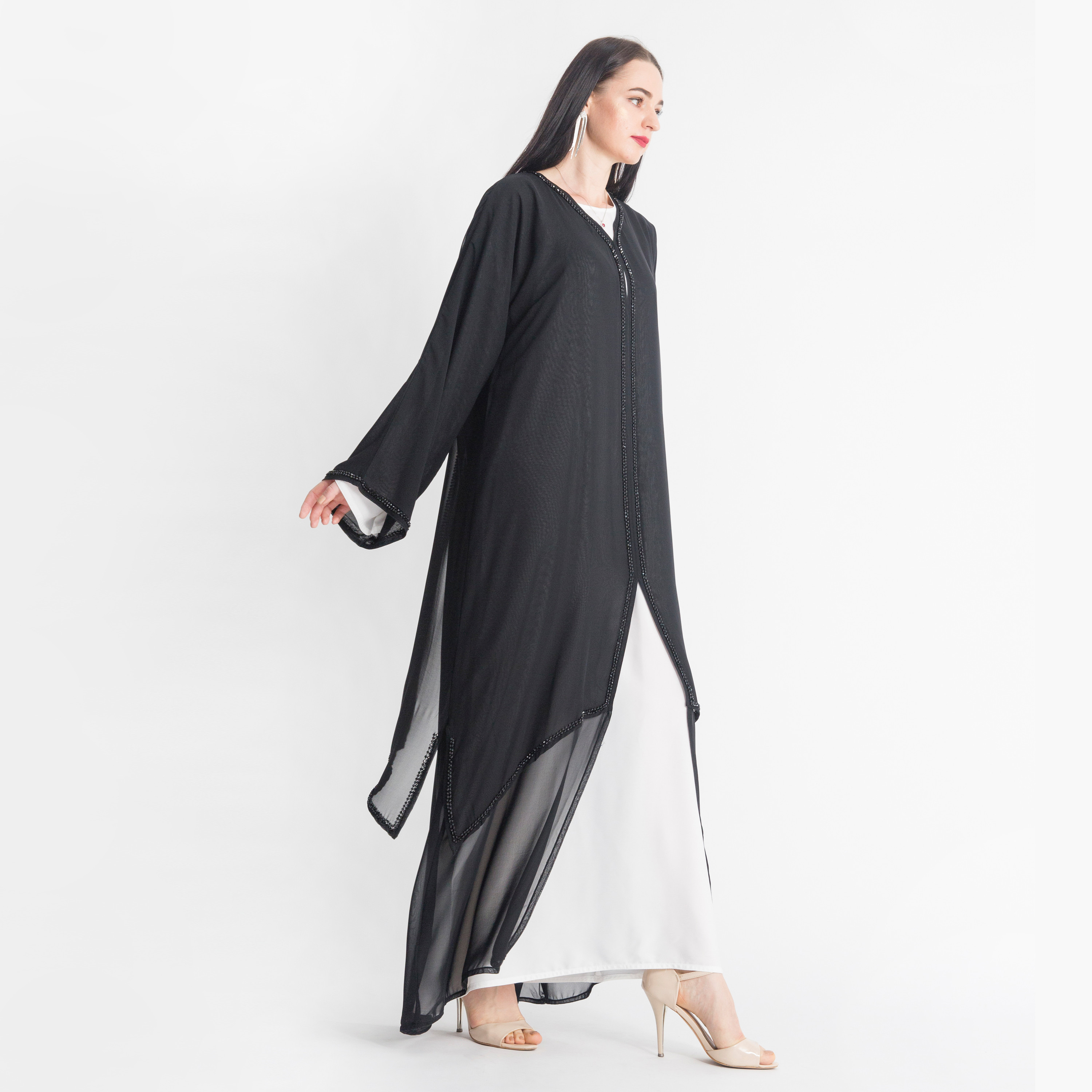 MOiSTREET Embellished Layered Abaya-women-arabicclothing-abayas-image-2