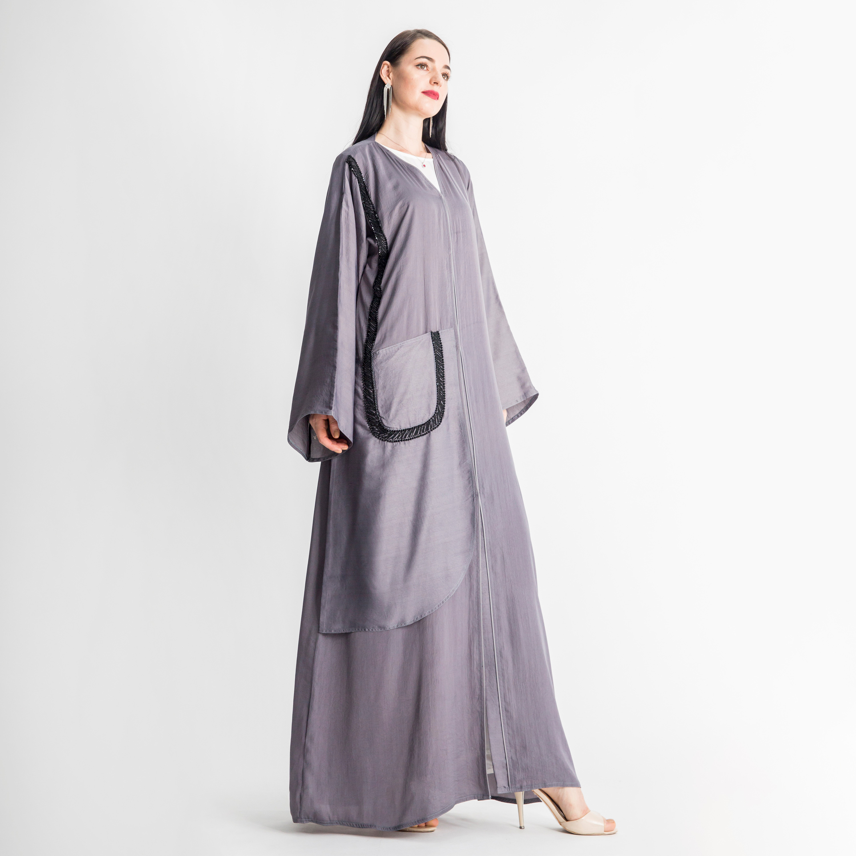 MOiSTREET Abaya with Embellished Pocket-women-arabicclothing-abayas-image-2