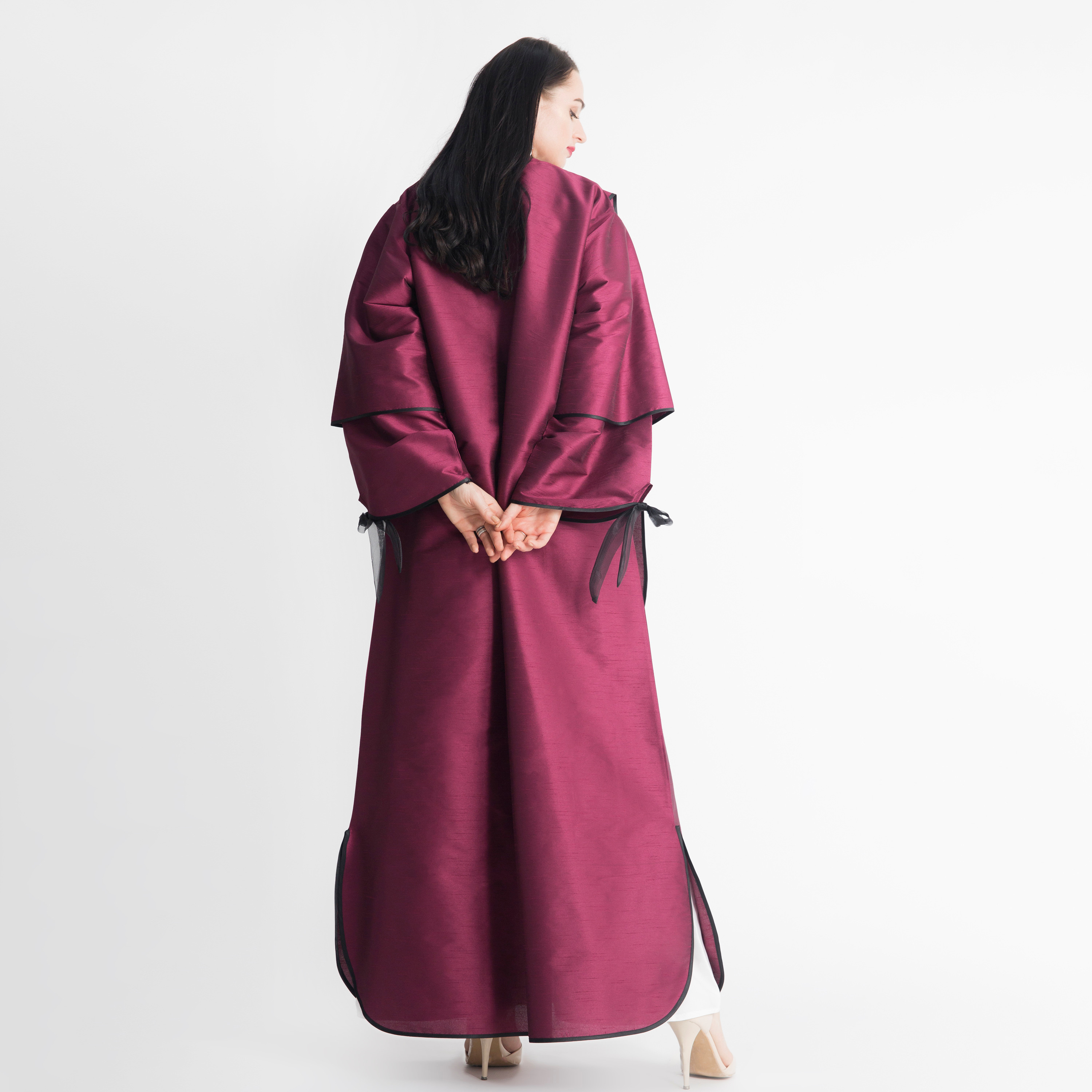 MOiSTREET Layered Abaya with Tie-Ups-women-arabicclothing-abayas-image-4