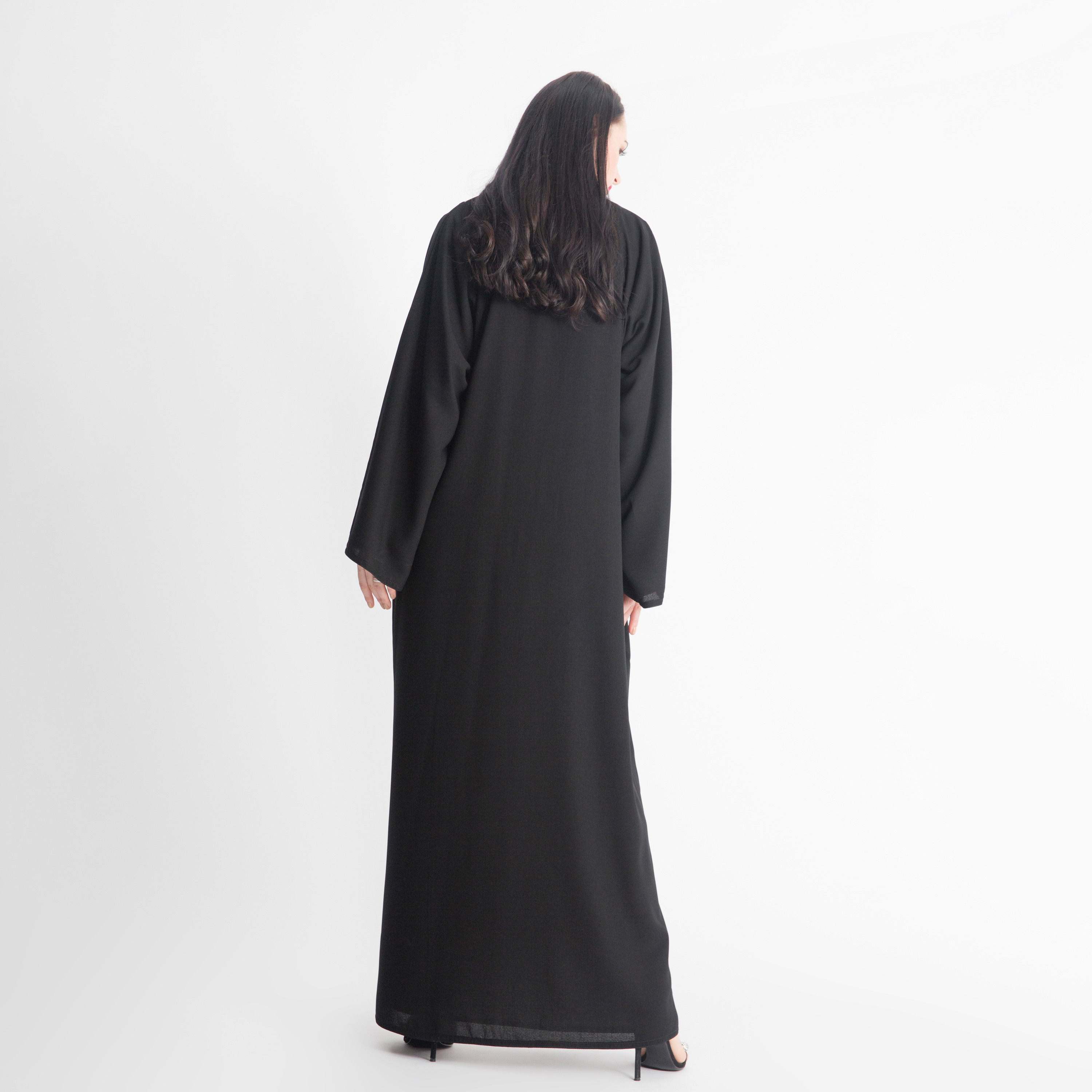 عباية بجيوب وألواح متباينة من مويستريت-women-arabicclothing-abayas-image-3