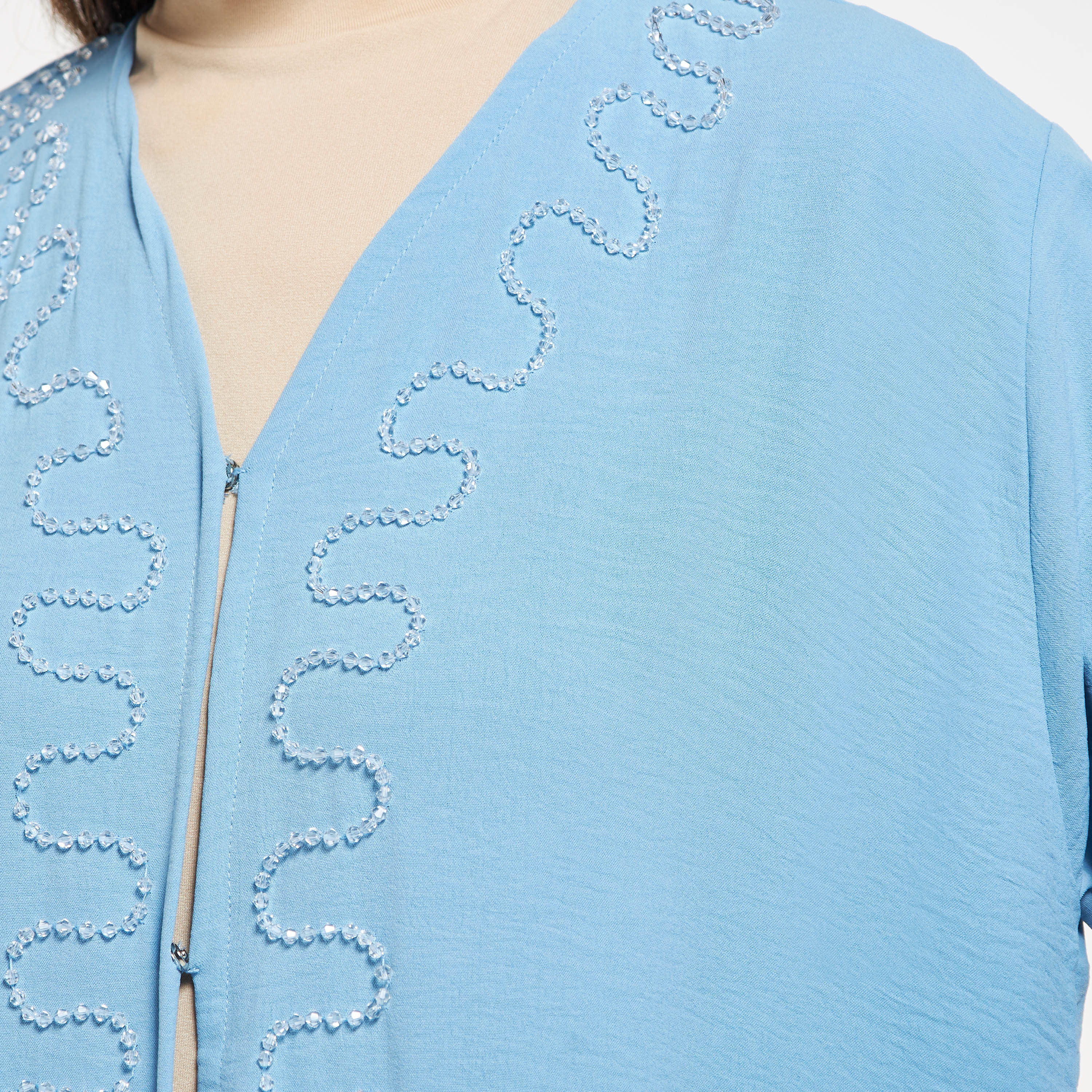 MOiSTREET Embellished Abaya with Hijab-women-arabicclothing-abayas-image-3