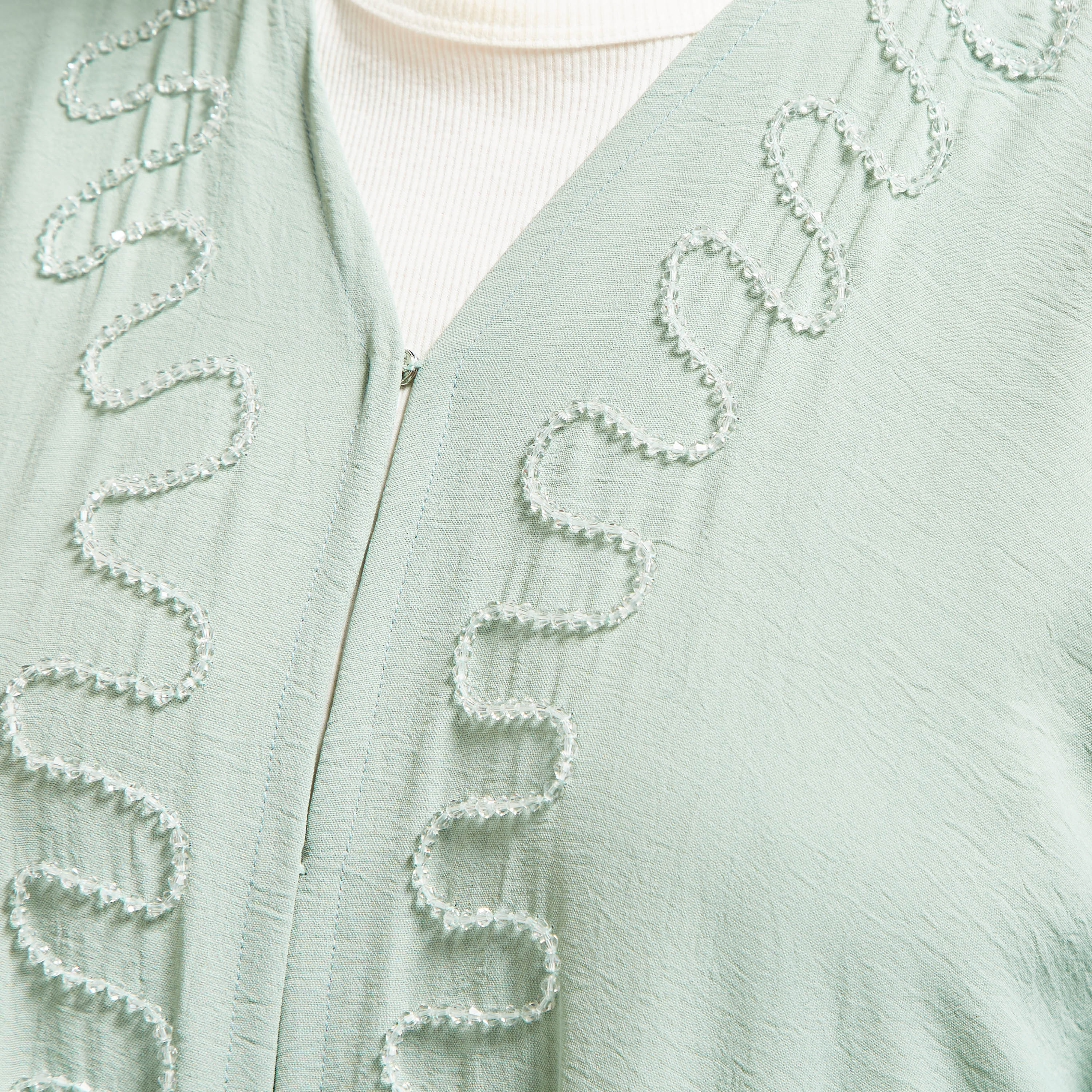 MOiSTREET Embellished Abaya with Hijab-women-arabicclothing-abayas-image-3