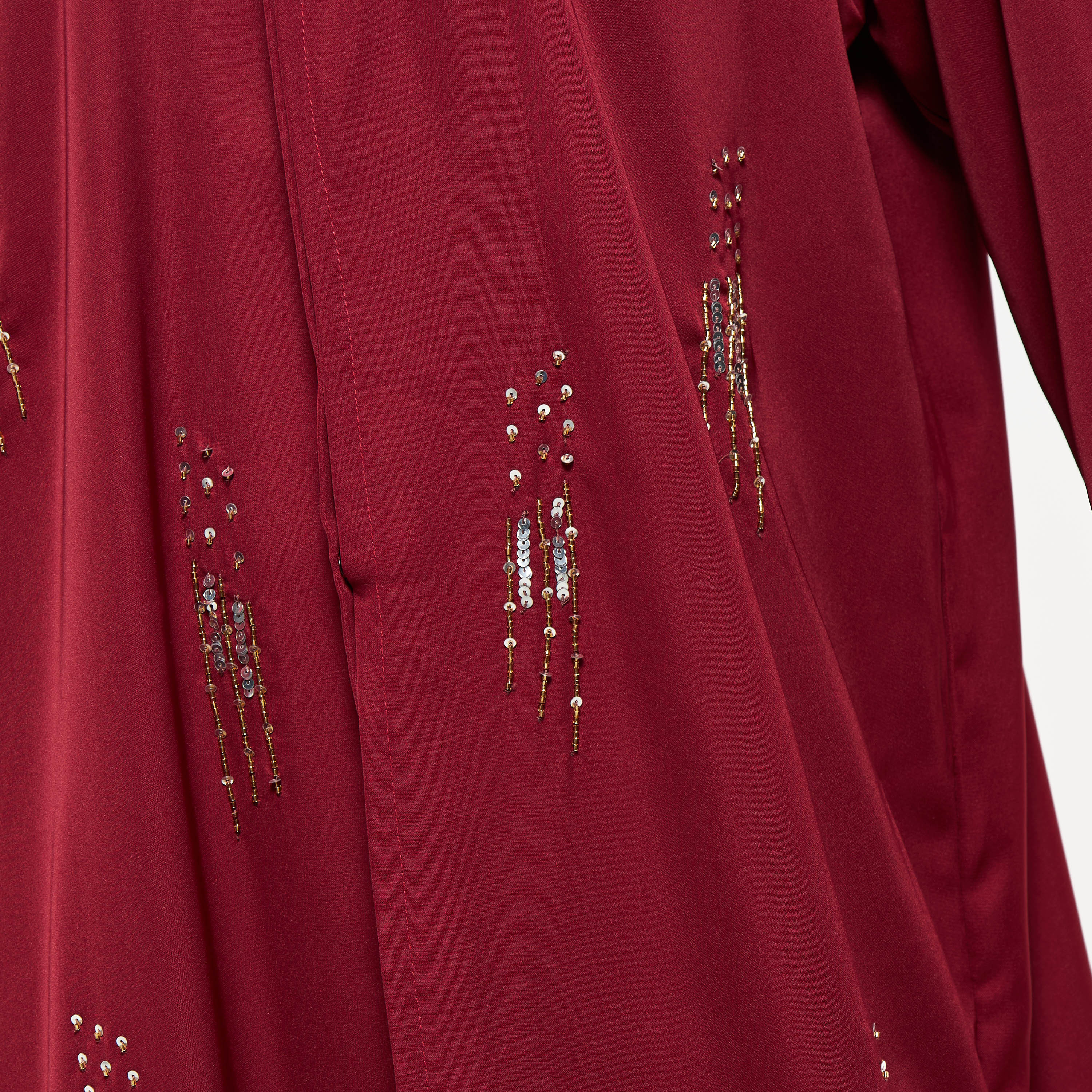 MOiSTREET Embellished Abaya with Hijab-women-arabicclothing-abayas-image-3