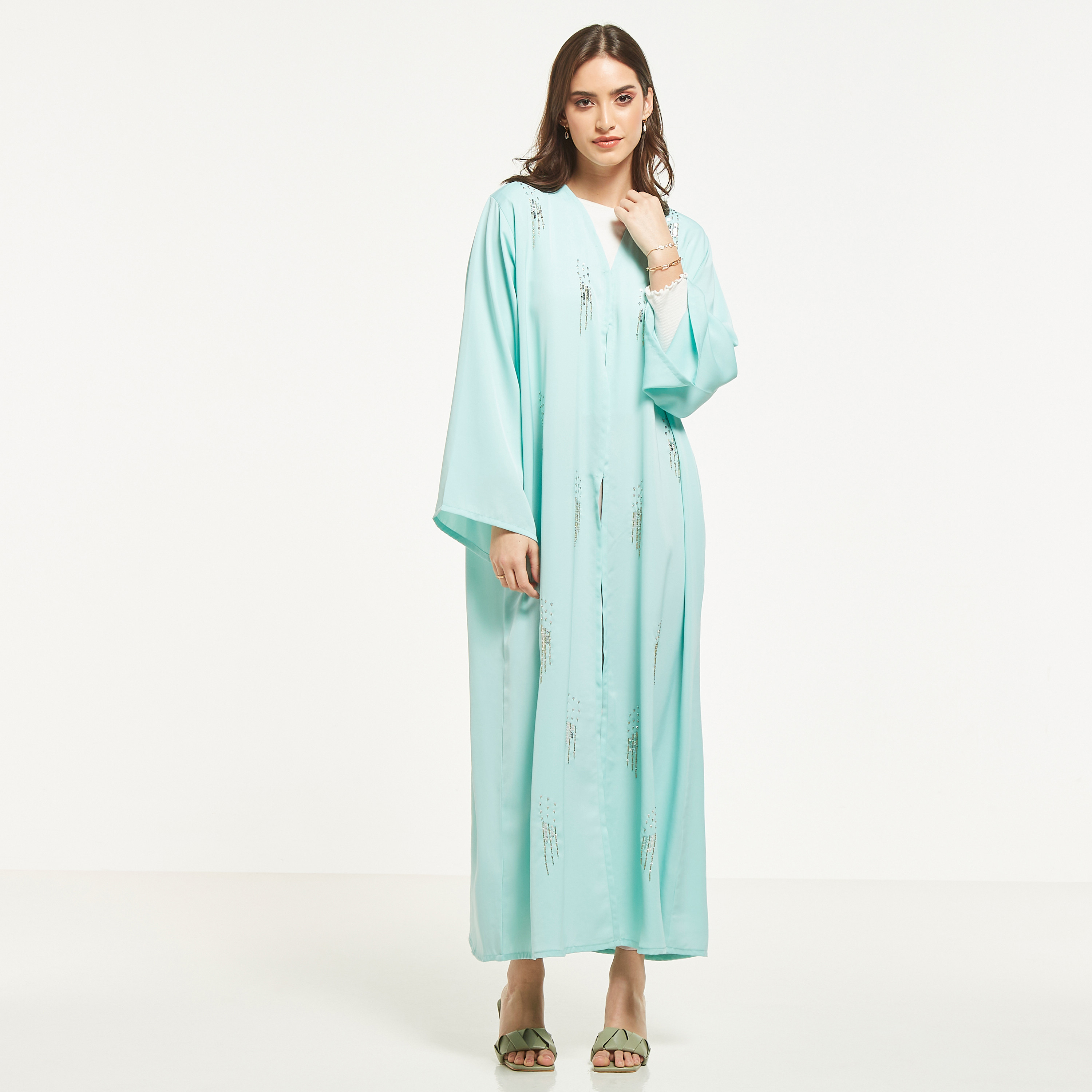 MOiSTREET Embellished Abaya with Hijab-women-arabicclothing-abayas-image-1