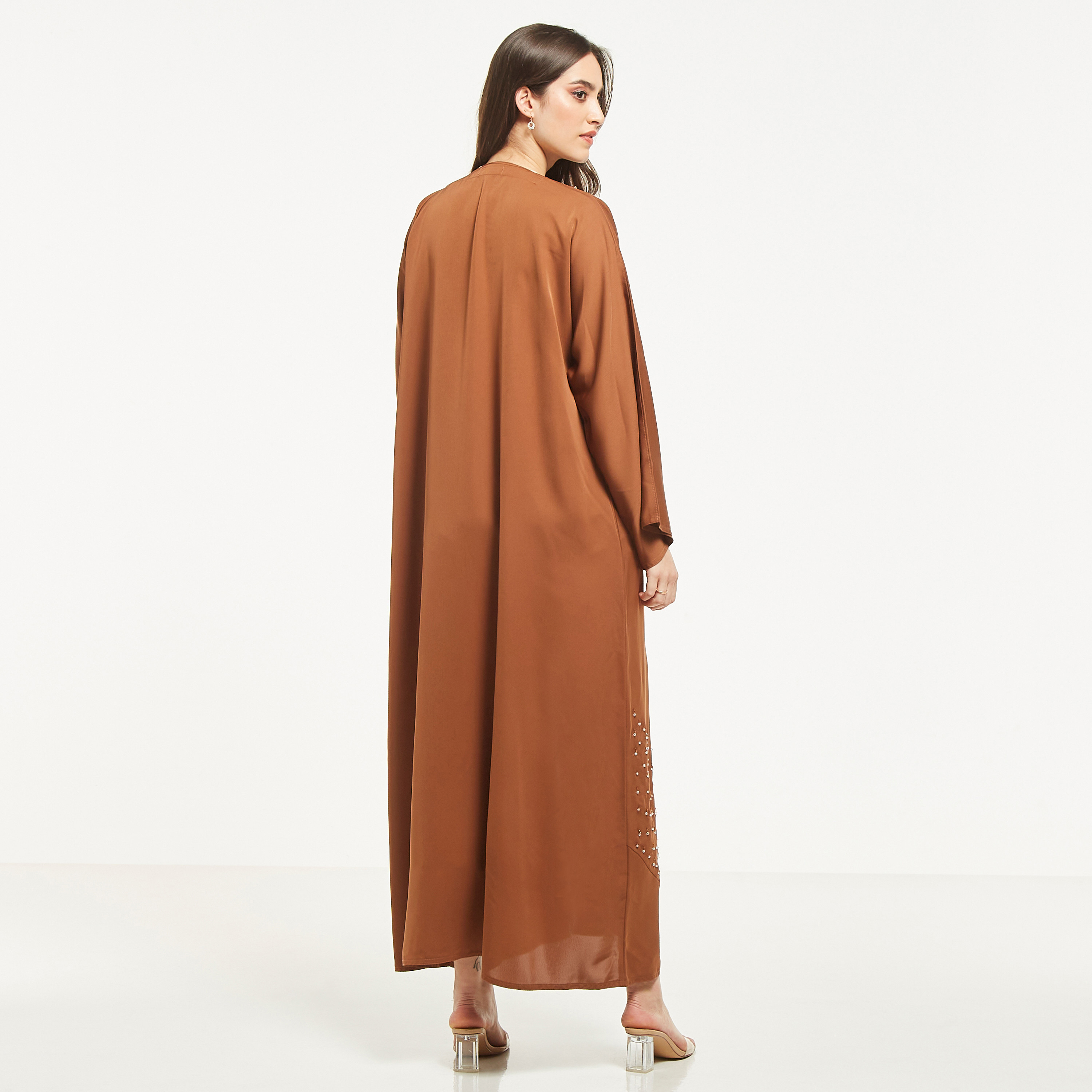 MOiSTREET Embellished Abaya with Hijab-women-arabicclothing-abayas-image-5