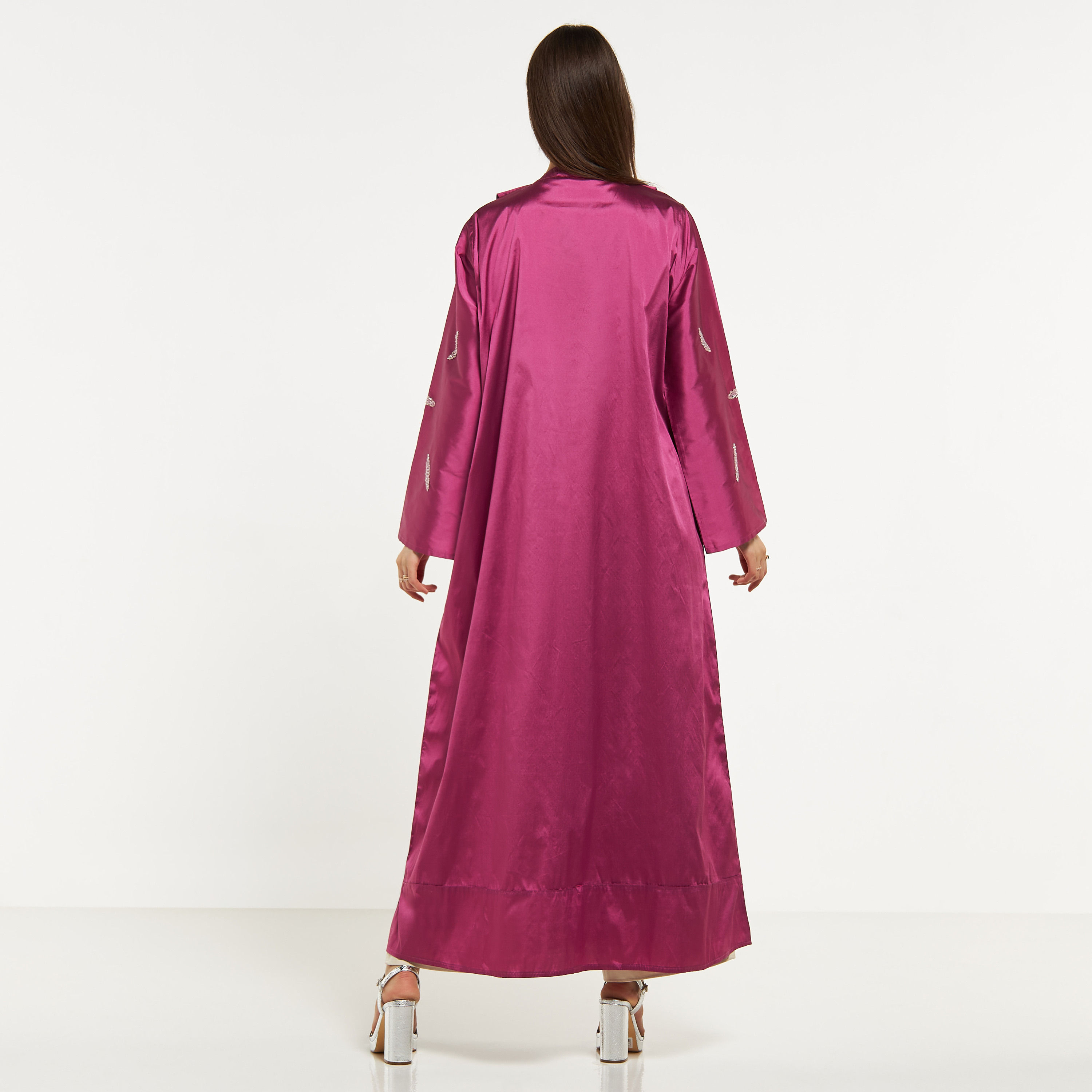 MOiSTREET Bead Embellished Abaya with Hijab-women-arabicclothing-abayas-image-5