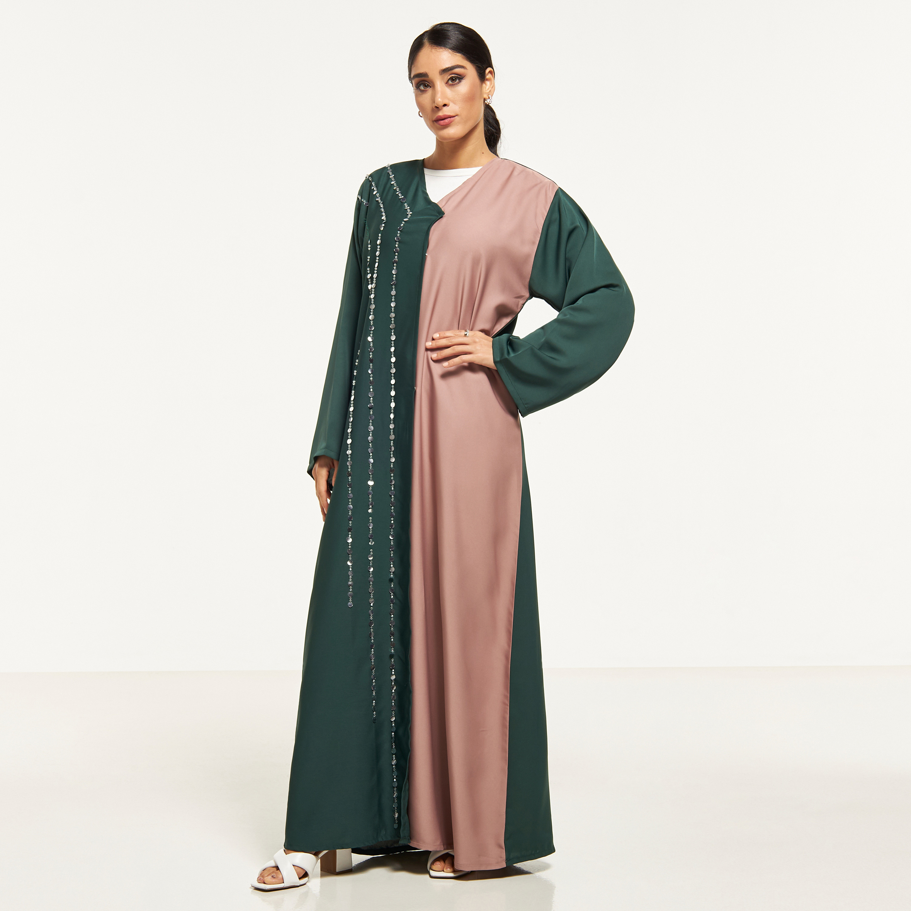 MOiSTREET Embellished Abaya -women-arabicclothing-abayas-image-1