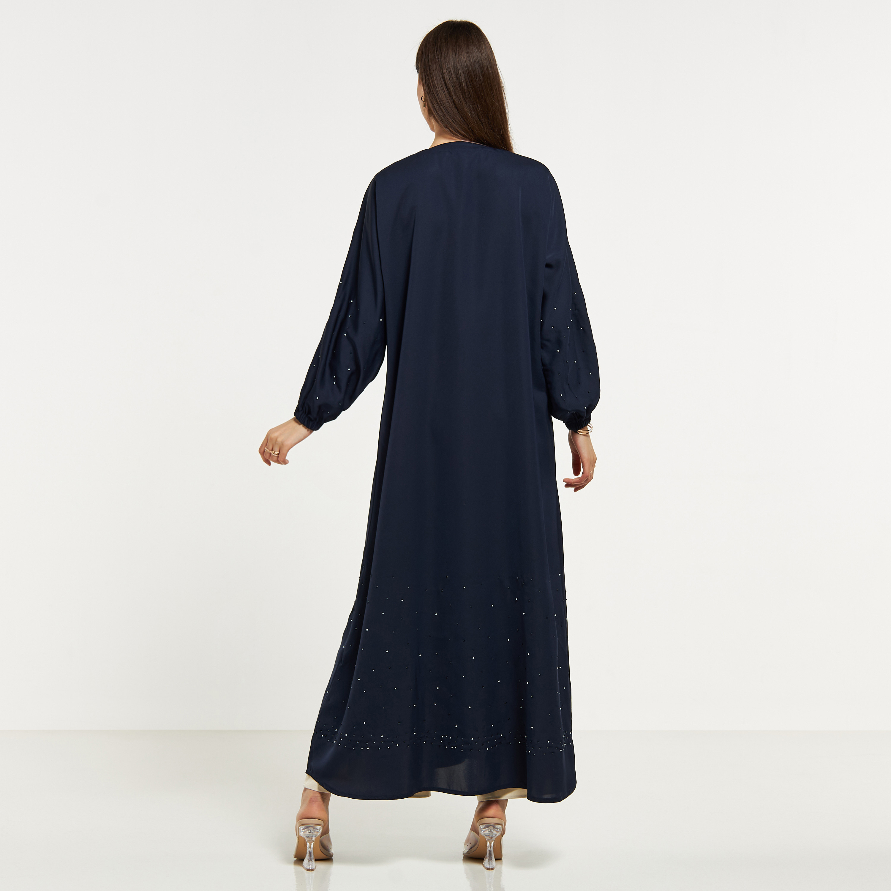 MOiSTREET Embellished Abaya with Hijab-women-arabicclothing-abayas-image-5