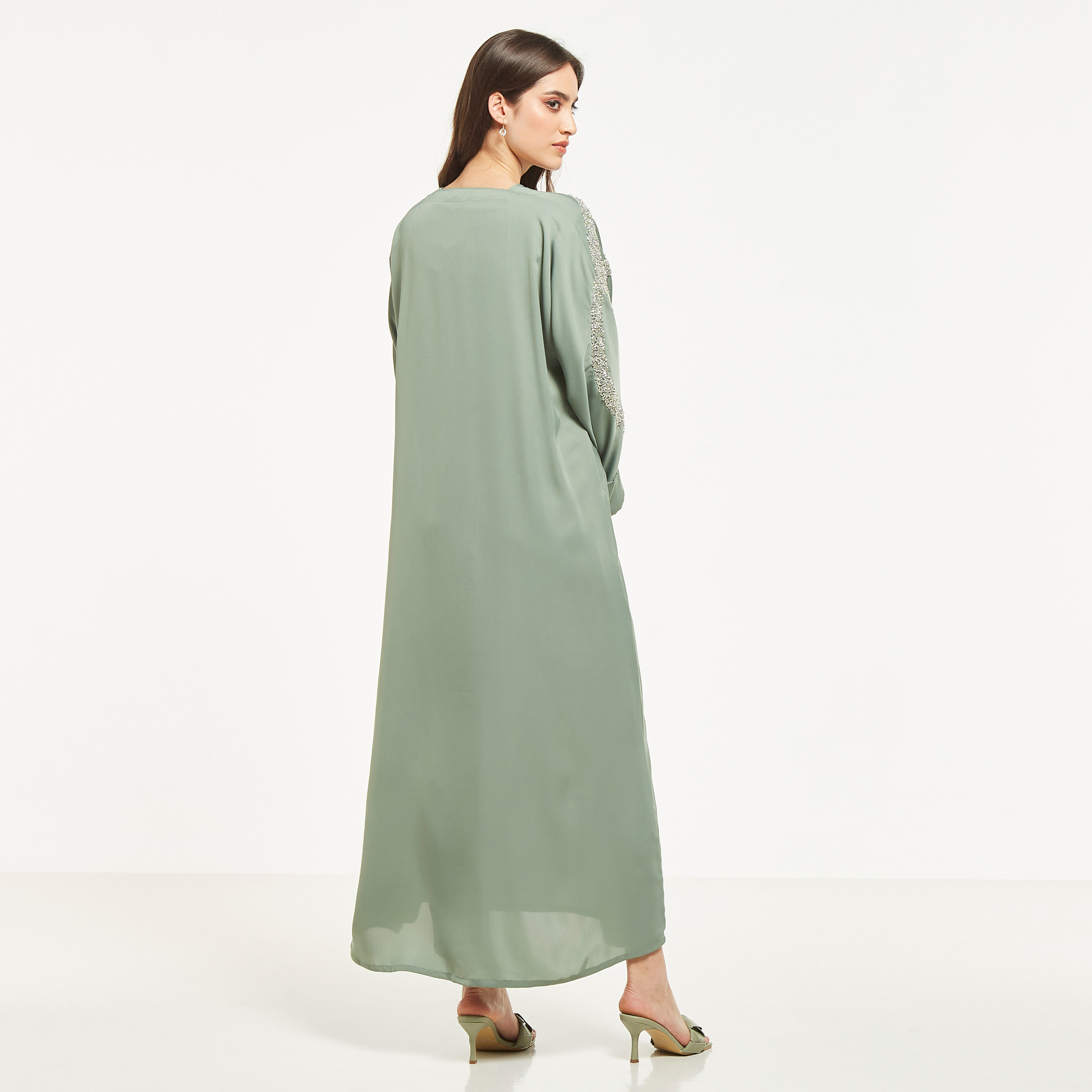 MOiSTREET Embellished Abaya with Hijab-women-arabicclothing-abayas-image-5