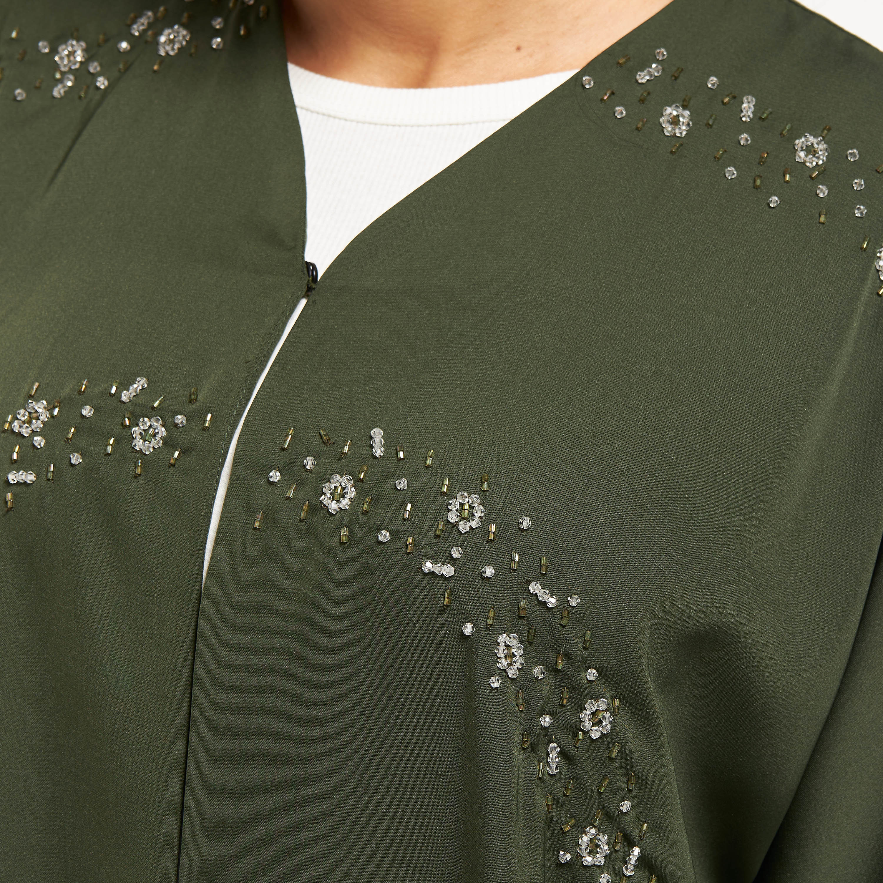 MOiSTREET Embellished Abaya with Hijab-women-arabicclothing-abayas-image-3