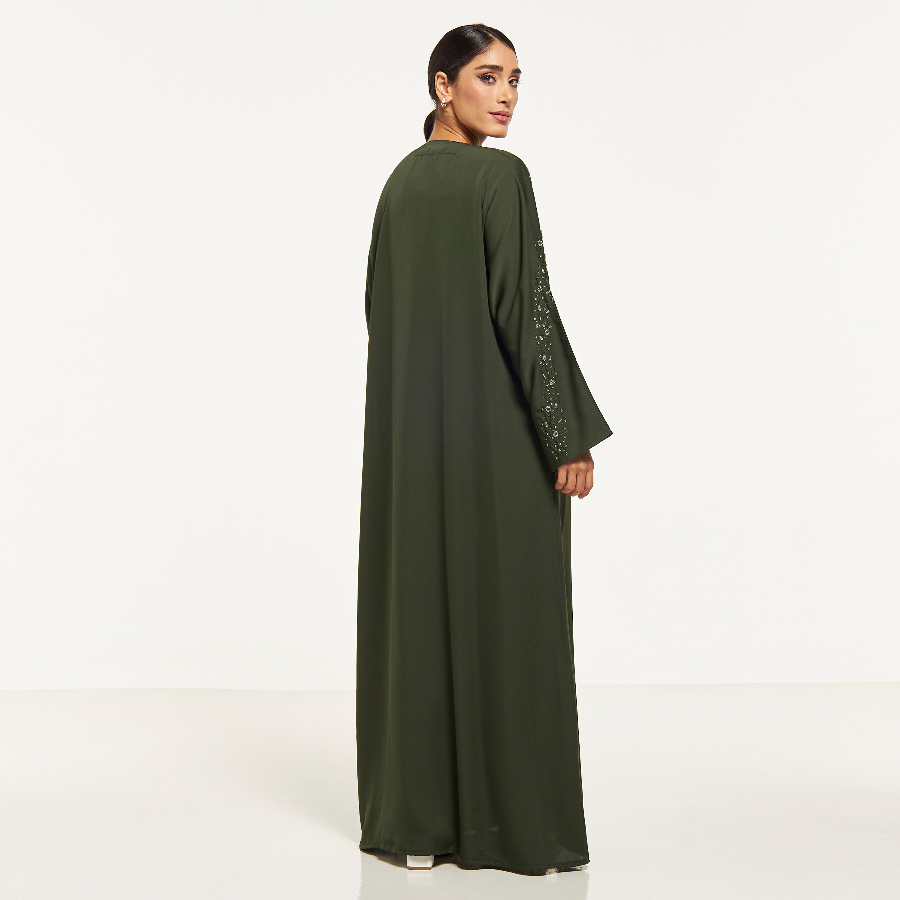 MOiSTREET Embellished Abaya with Hijab-women-arabicclothing-abayas-image-5