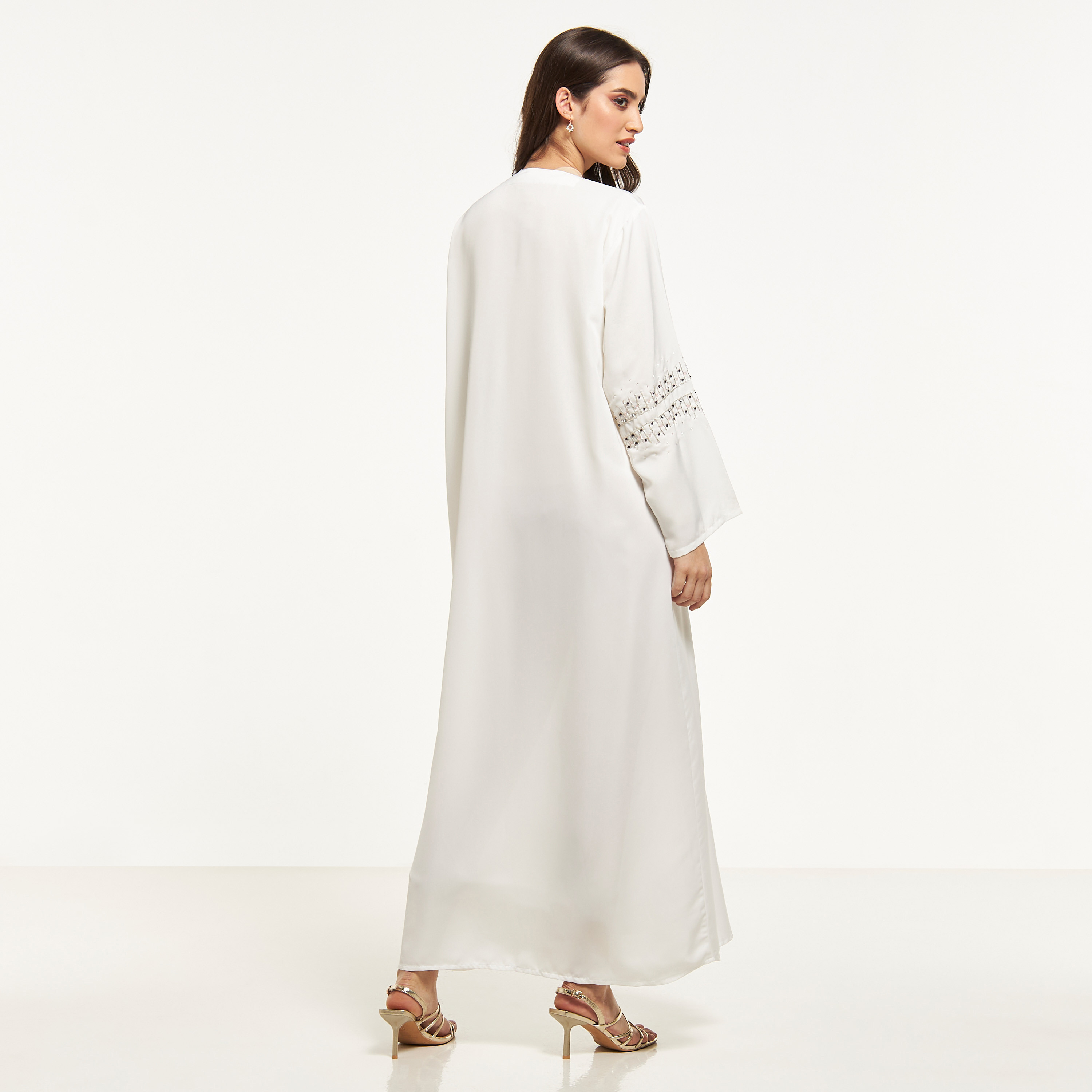 MOiSTREET Embellished Abaya with Hijab-women-arabicclothing-abayas-image-5