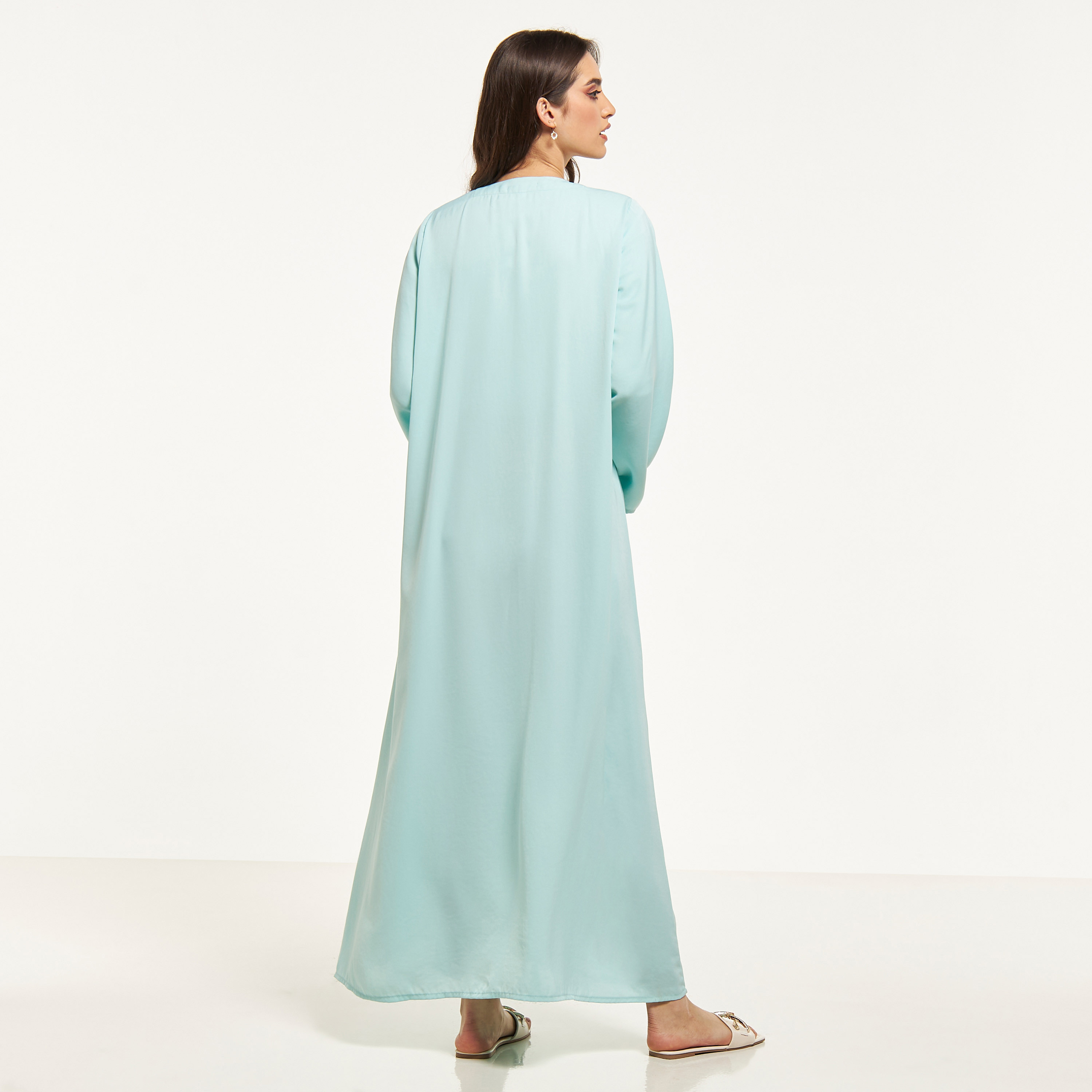 MOiSTREET Embellished Abaya with Hijab-women-arabicclothing-abayas-image-5