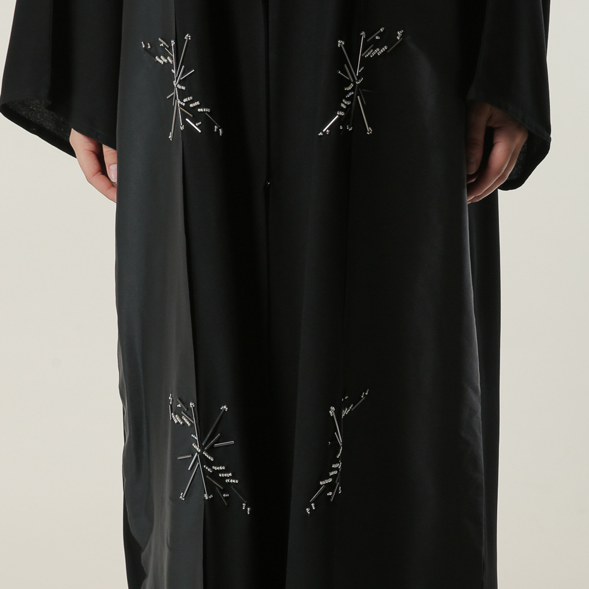 MOiSTREET Embellished Abaya with Pleat Detail-women-arabicclothing-abayas-image-4