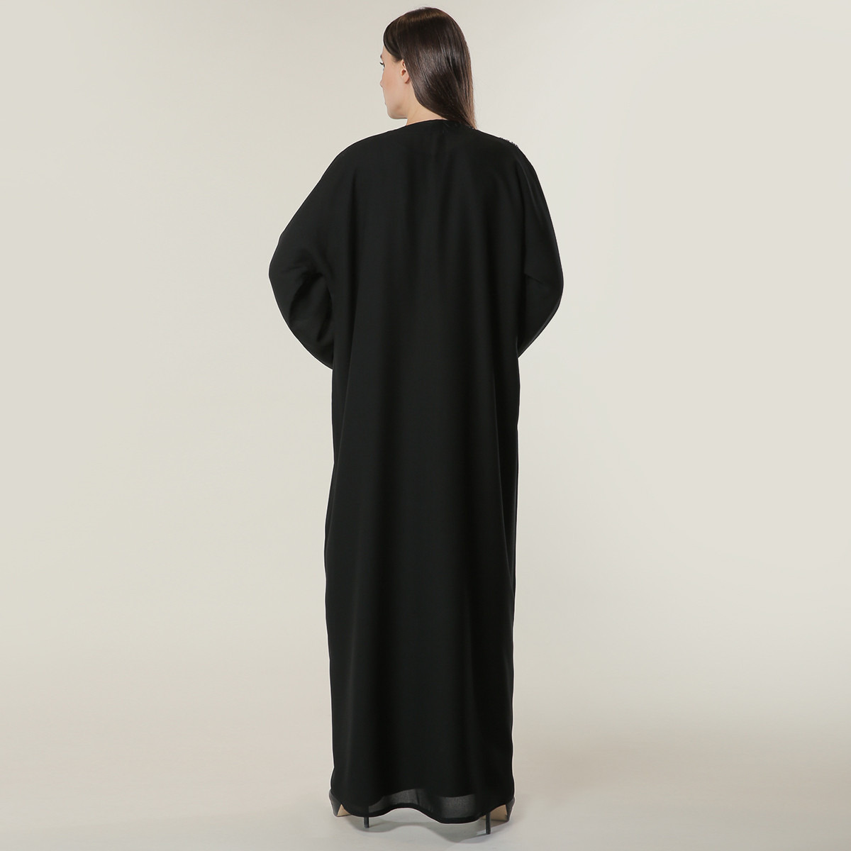 MOiSTREET Embellished Round Neck Abaya-women-arabicclothing-abayas-image-3