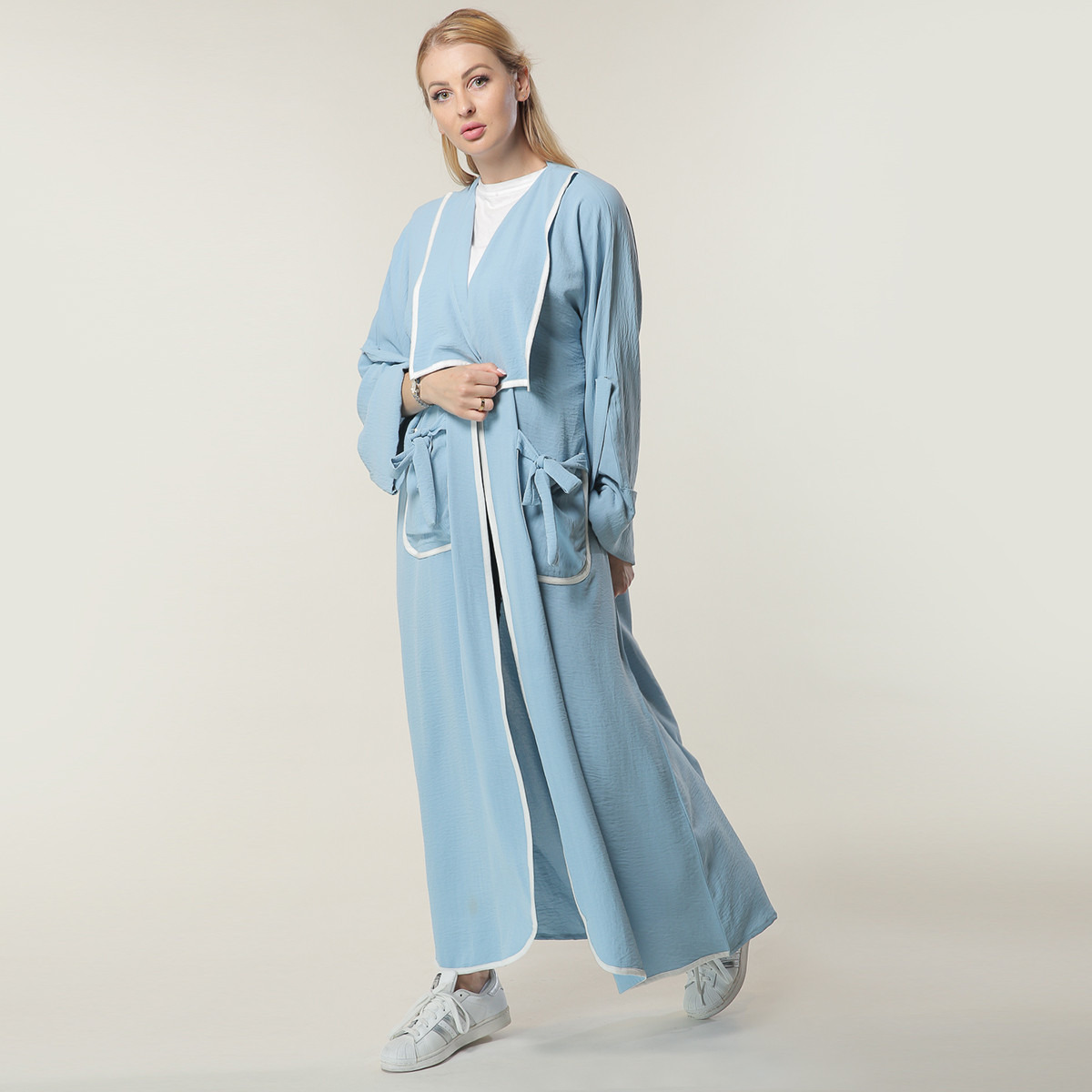 MOiSTREET Solid Abaya with Patch Pockets-women-arabicclothing-abayas-image-2