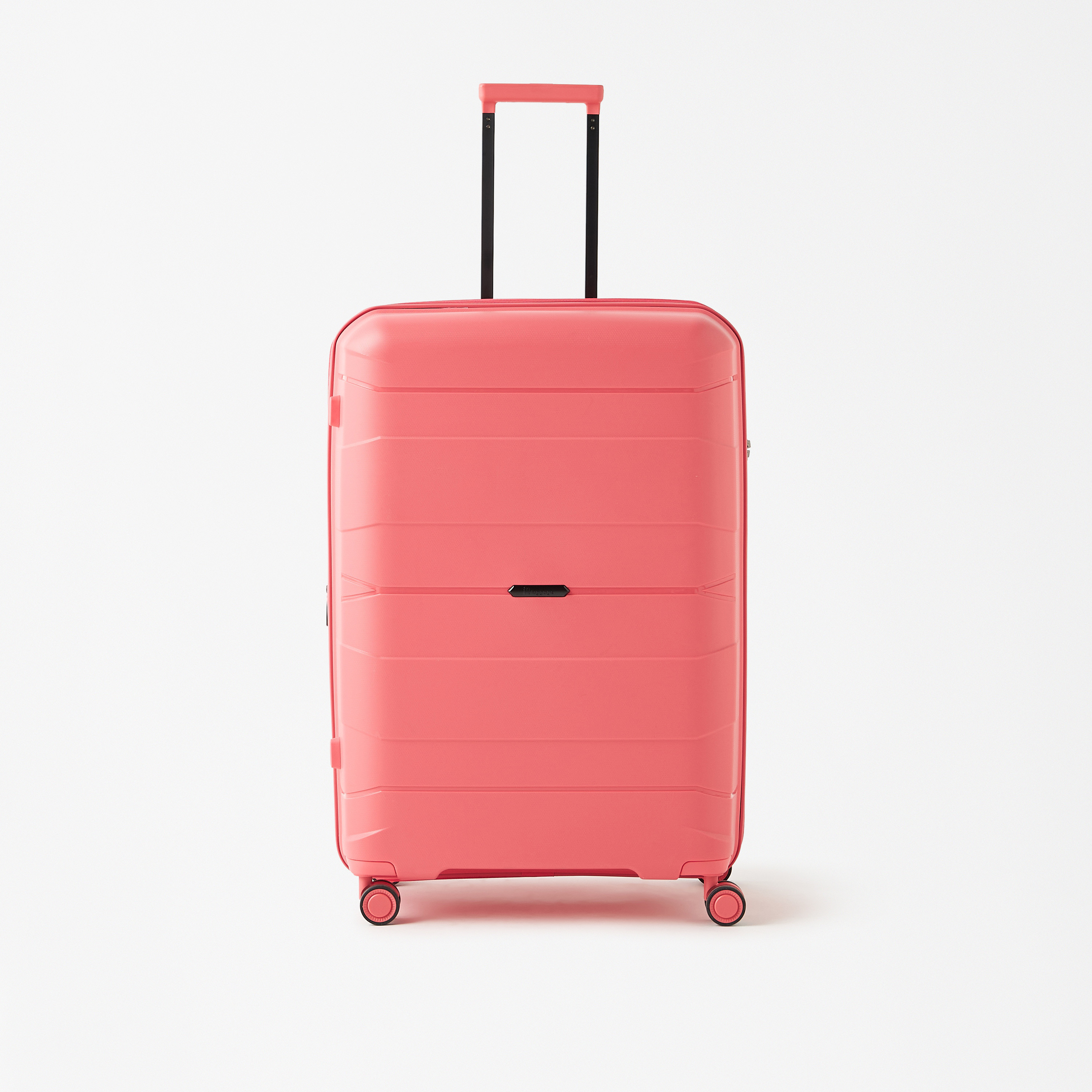 IT Textured Hardcase Luggage Trolley Bag with Retractable Handle