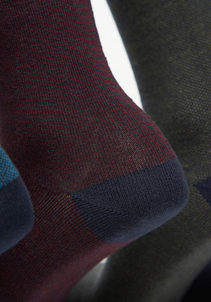 Duchini Printed Crew Length Socks - Set of 5-Men%27s Socks-image-1