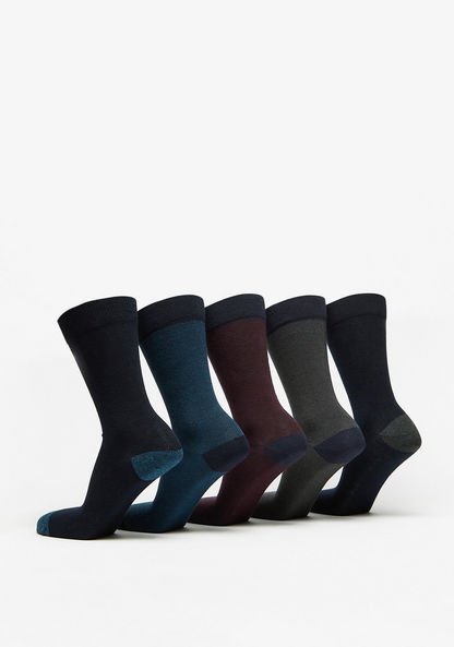 Duchini Printed Crew Length Socks - Set of 5-Men%27s Socks-image-2