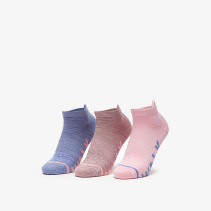 Dash Textured Ankle Length Sports Socks - Set of 3-Women%27s Socks-image-0