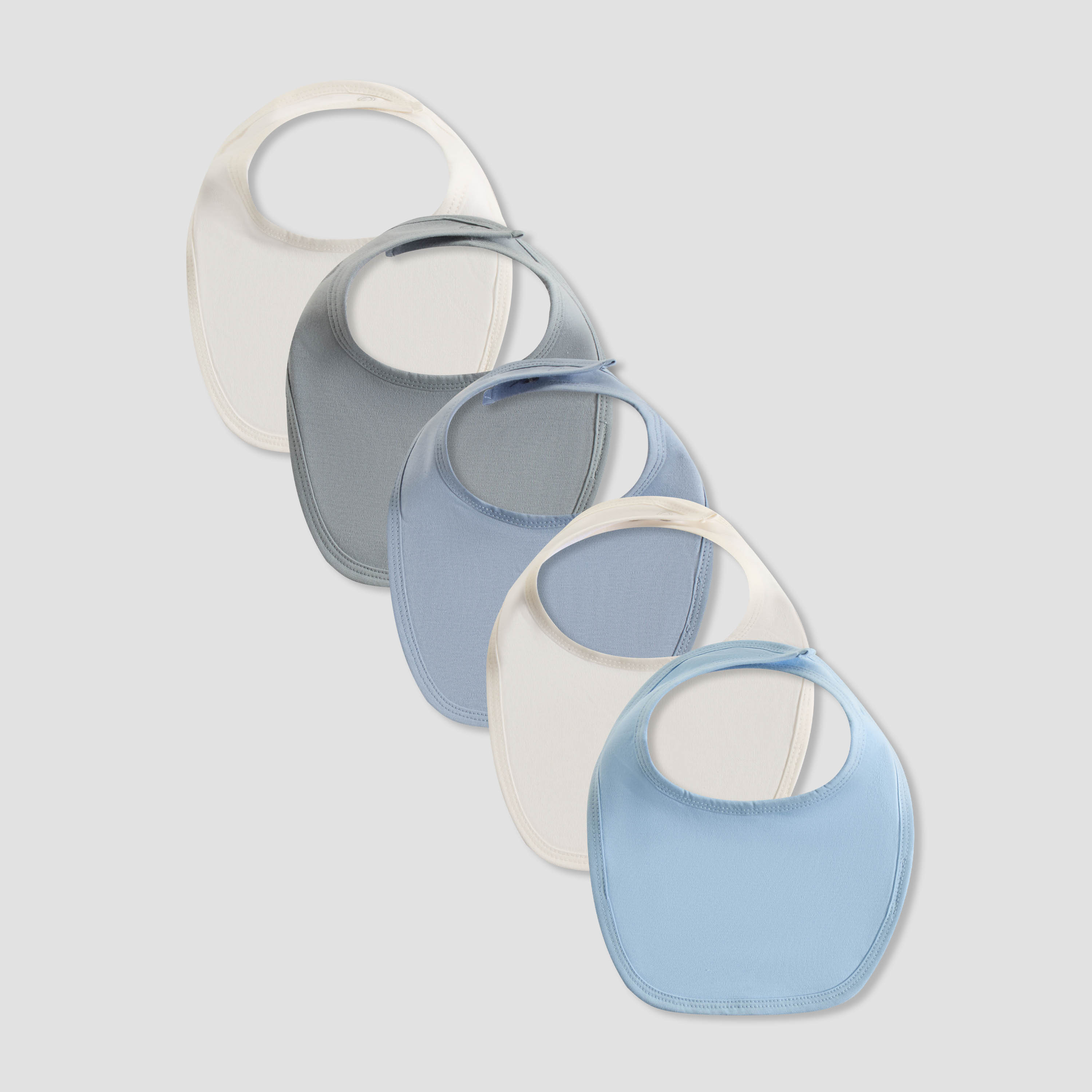 Pack of 5 Juniors Baby Bib with Snap Button Closure-baby-feeding-bibs-image-1