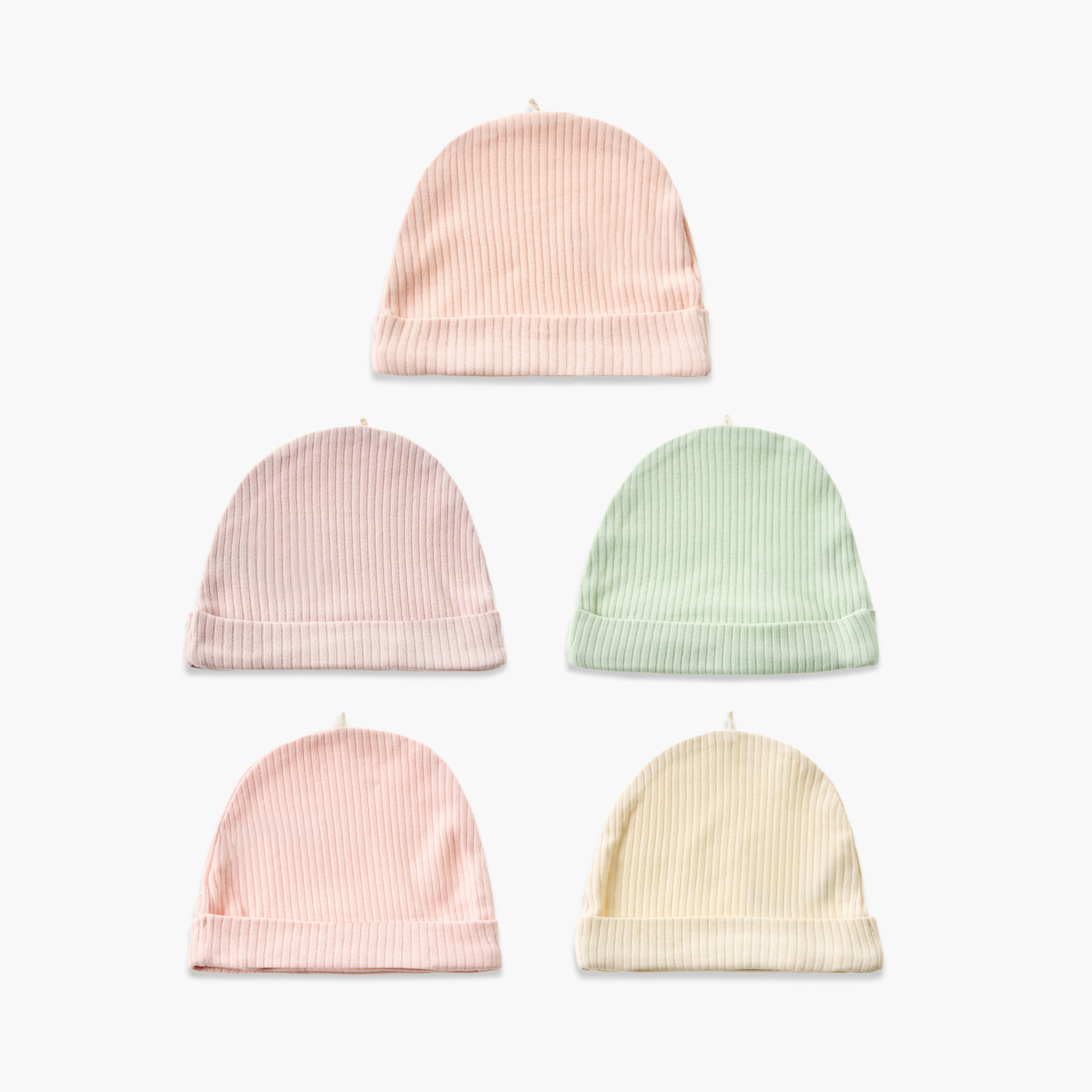 Pack of 5 Juniors Cap with Rolled Hem-baby-boys-accessories-caps-image-1
