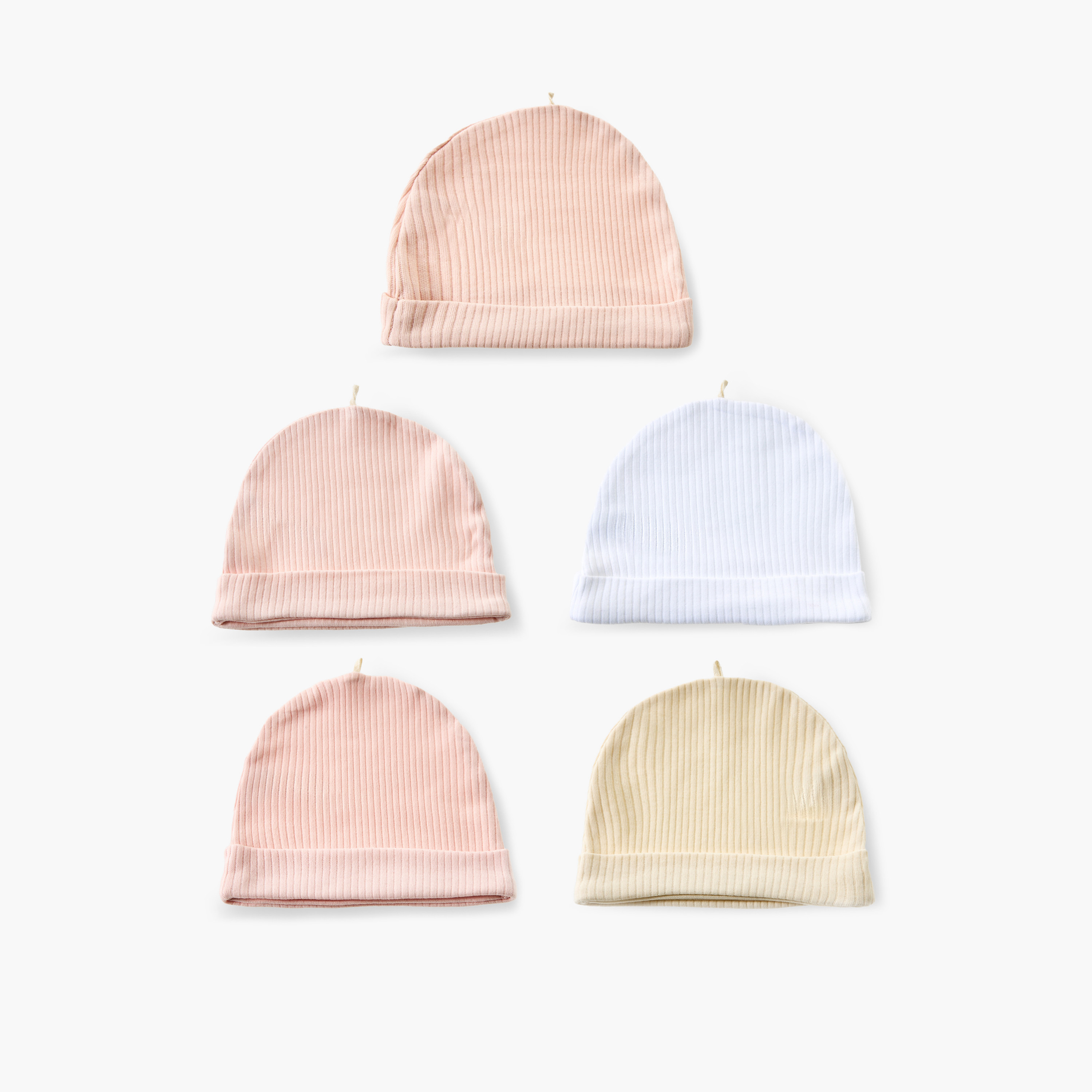 Pack of 5 Juniors Cap with Rolled Hem-baby-boys-accessories-caps-image-1