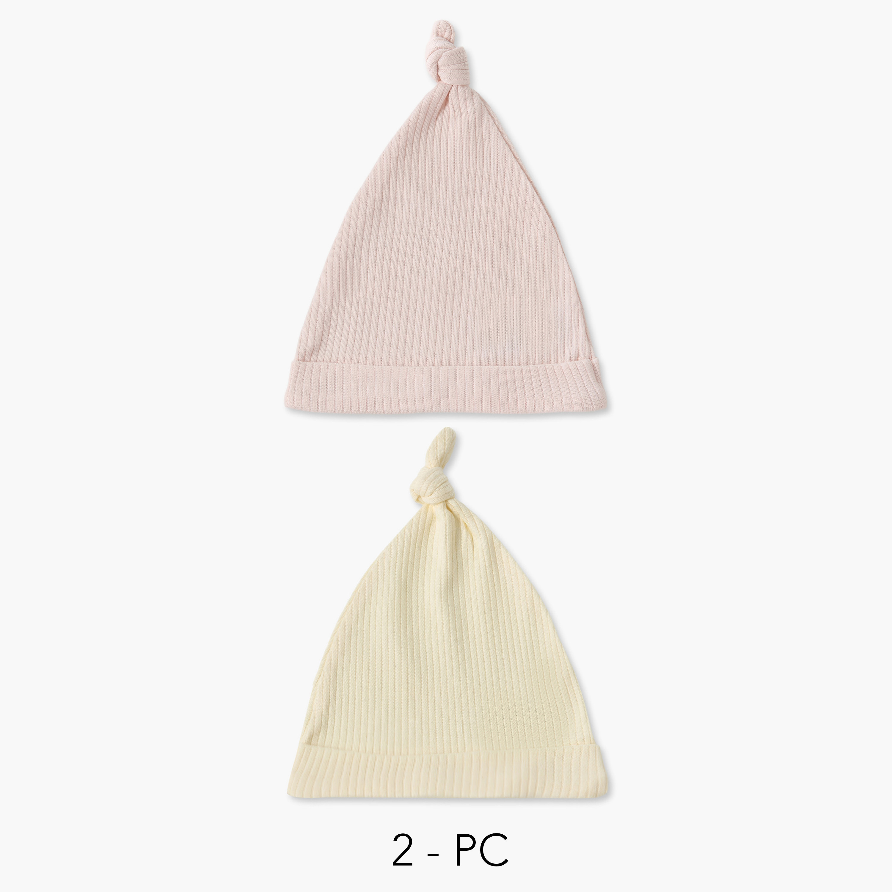 طقم قبعة كاب بزينة عقدة من جونيورز - قطعتين-baby-girls-accessories-caps-image-1