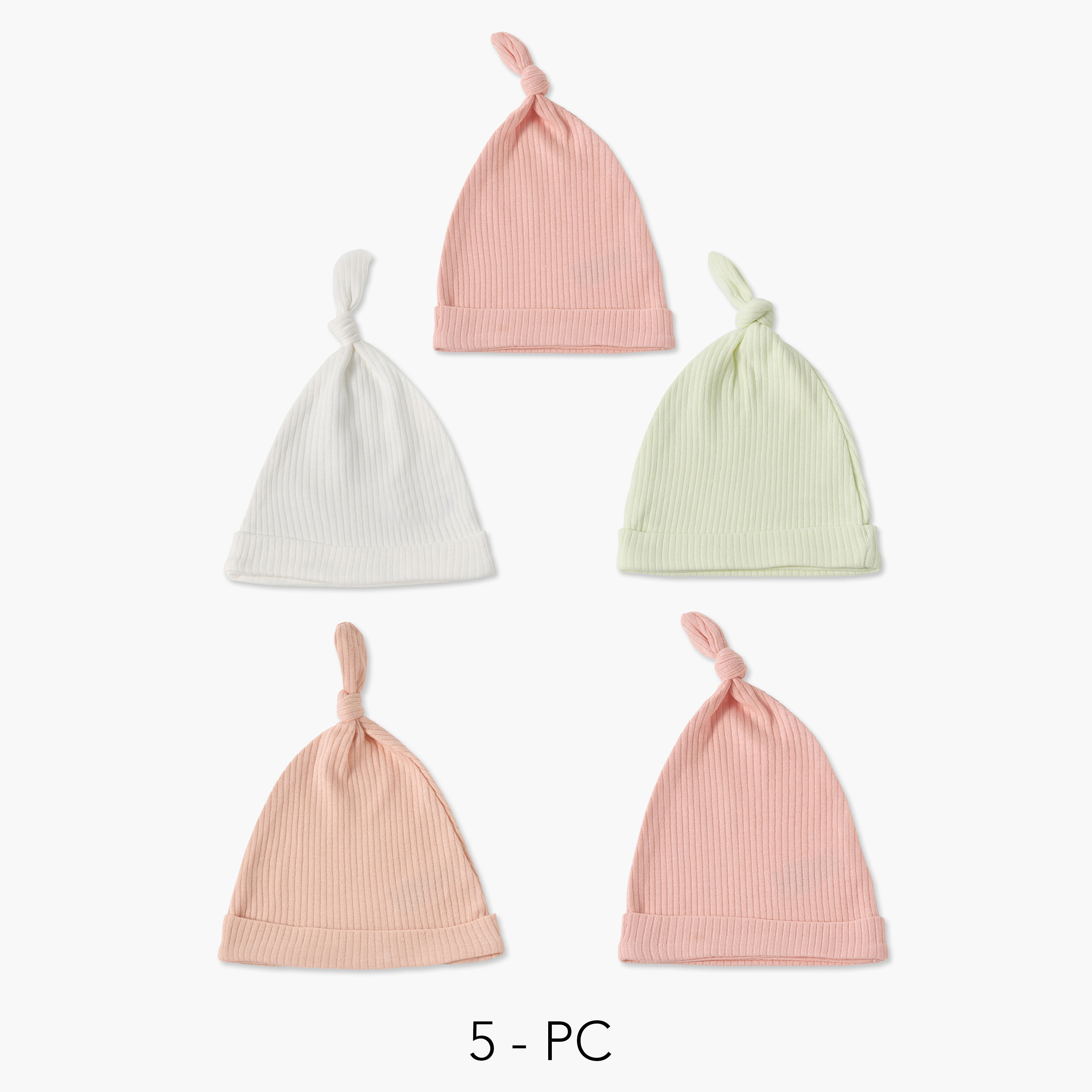 طقم قبعة كاب بزينة فيونكة من جونيورز - 5 قطع-baby-girls-accessories-caps-image-1