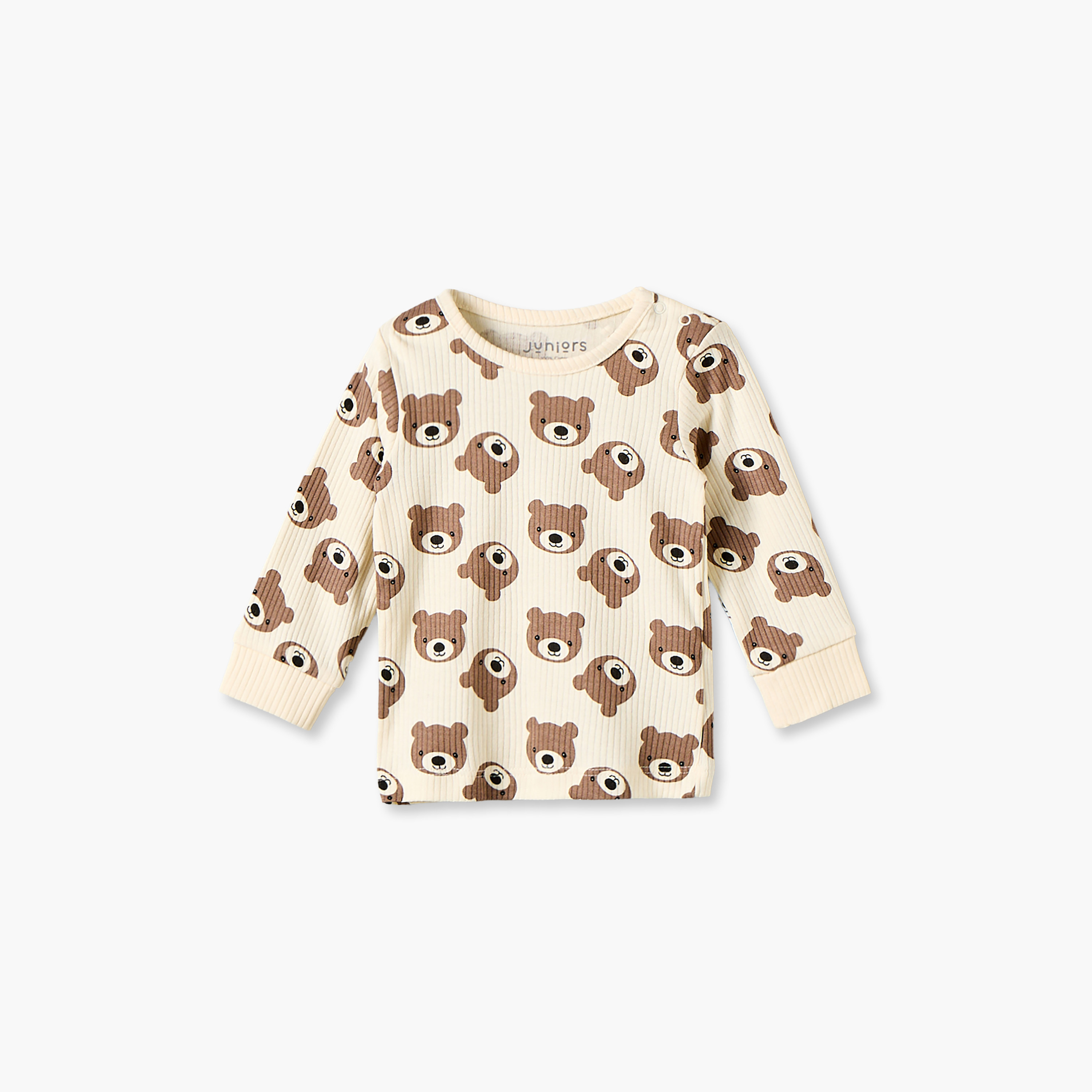 طقم بيجاما قطن بياقة ضيقة وأكمام طويلة وزر إغلاق كباس من جونيورز - عبوة من 3 قطع-baby-boys-clothing-nightwear-pyjamasets-image-8