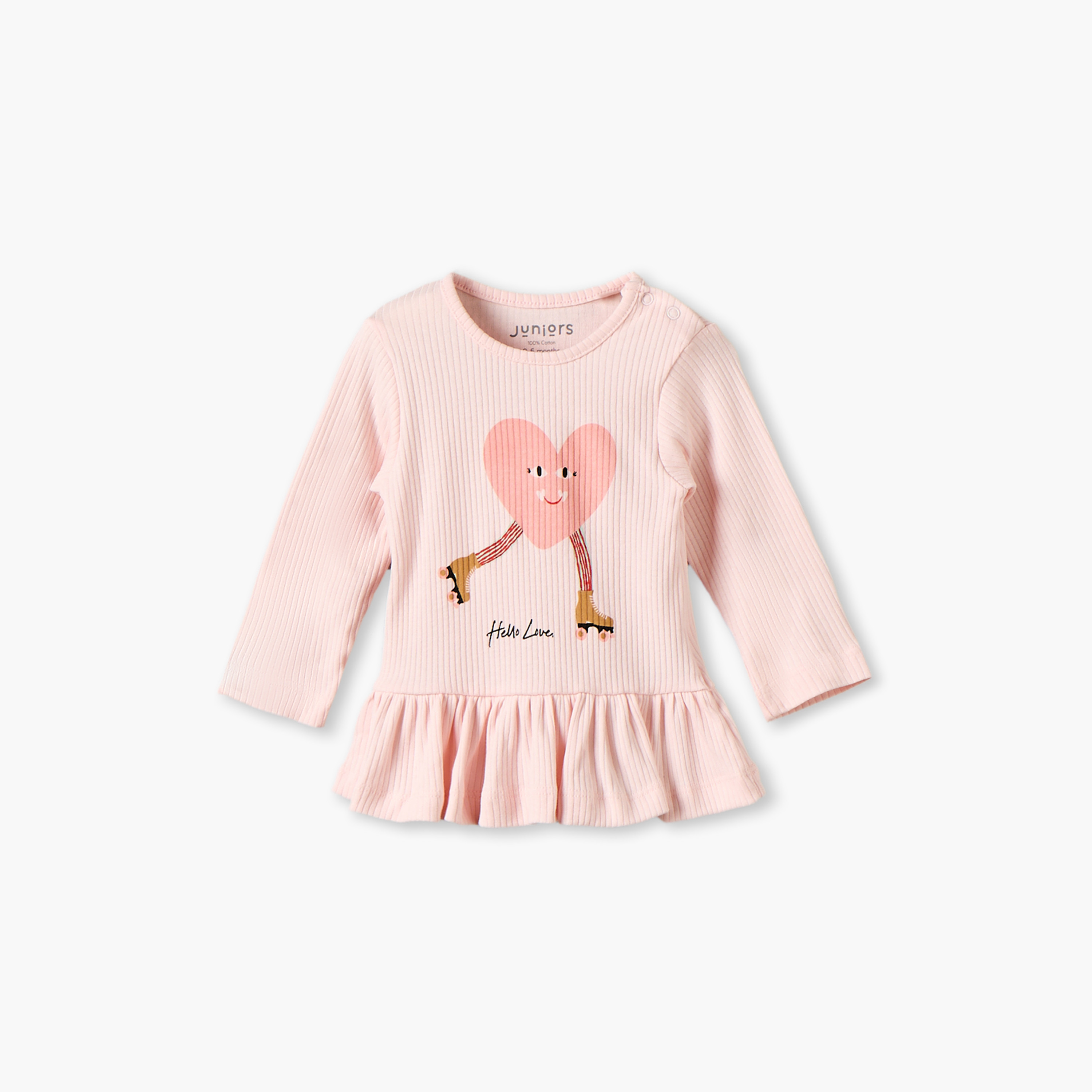طقم بيجاما قطن برقبة ضيقة وأكمام طويلة وطبعات متنوعة من جونيورز - عبوة من 3 أطقم-baby-girls-clothing-nightwear-pyjamasets-image-2