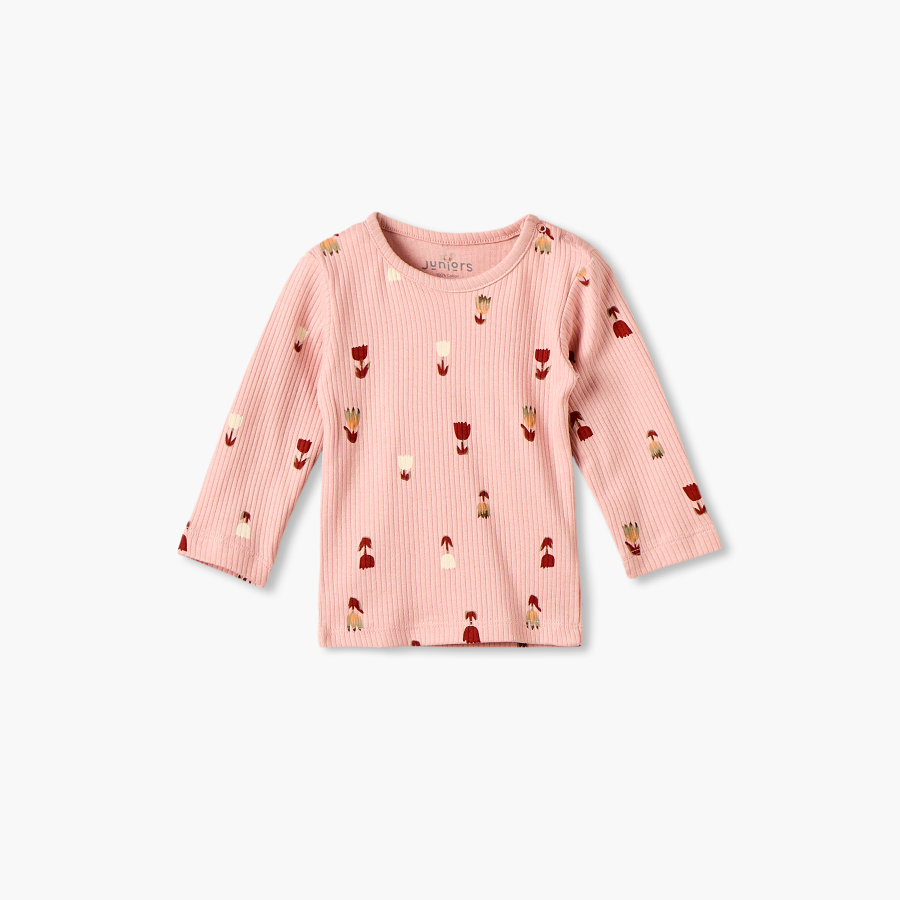 طقم بيجاما قطن برقبة ضيقة وأكمام طويلة وطبعات متنوعة من جونيورز - عبوة من 3 أطقم-baby-girls-clothing-nightwear-pyjamasets-image-6