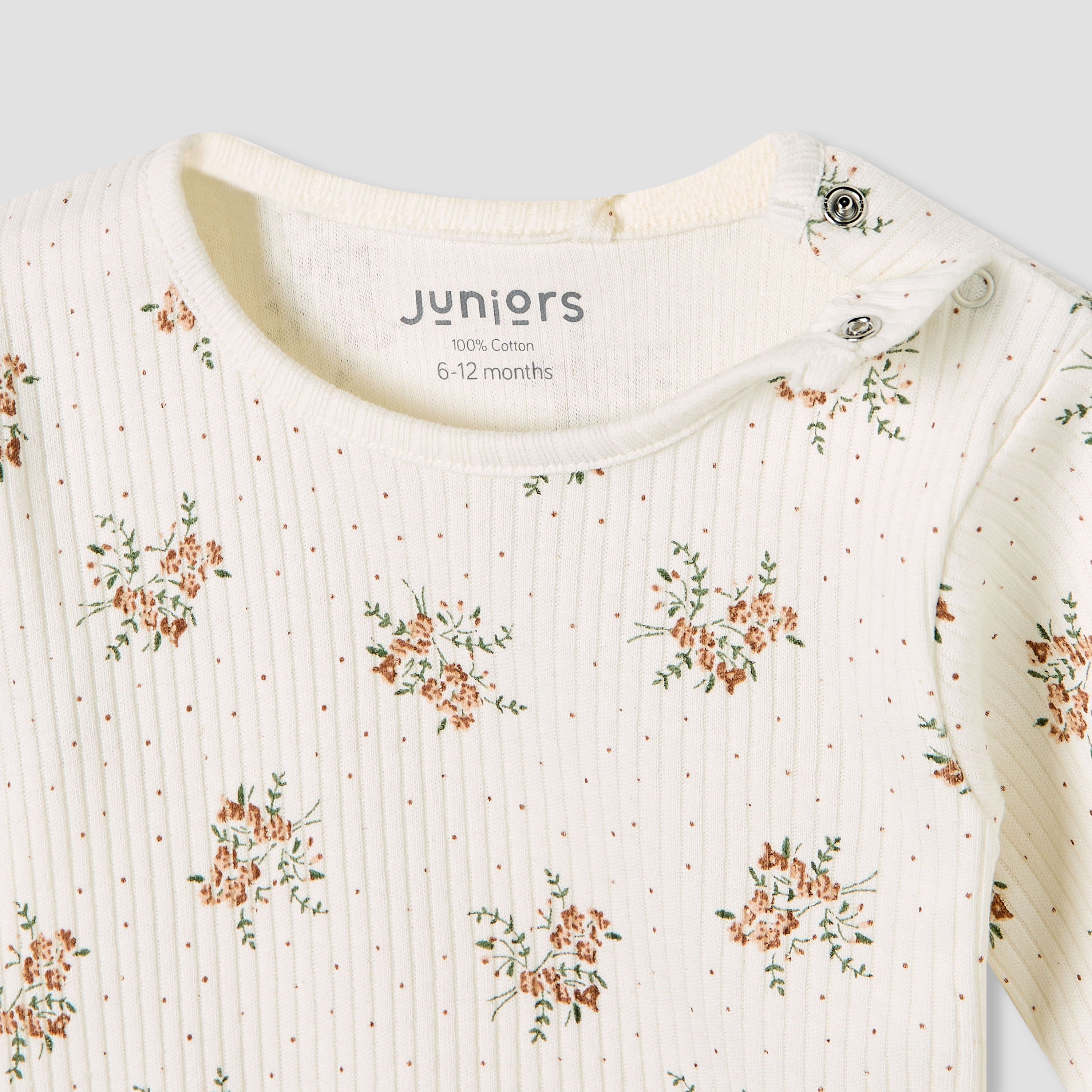 Juniors Pyjama Set with Floral Print - Cotton - Long Sleeves - Round Neck-promo_babyshop_Buy3for99_KSA130126-image-4