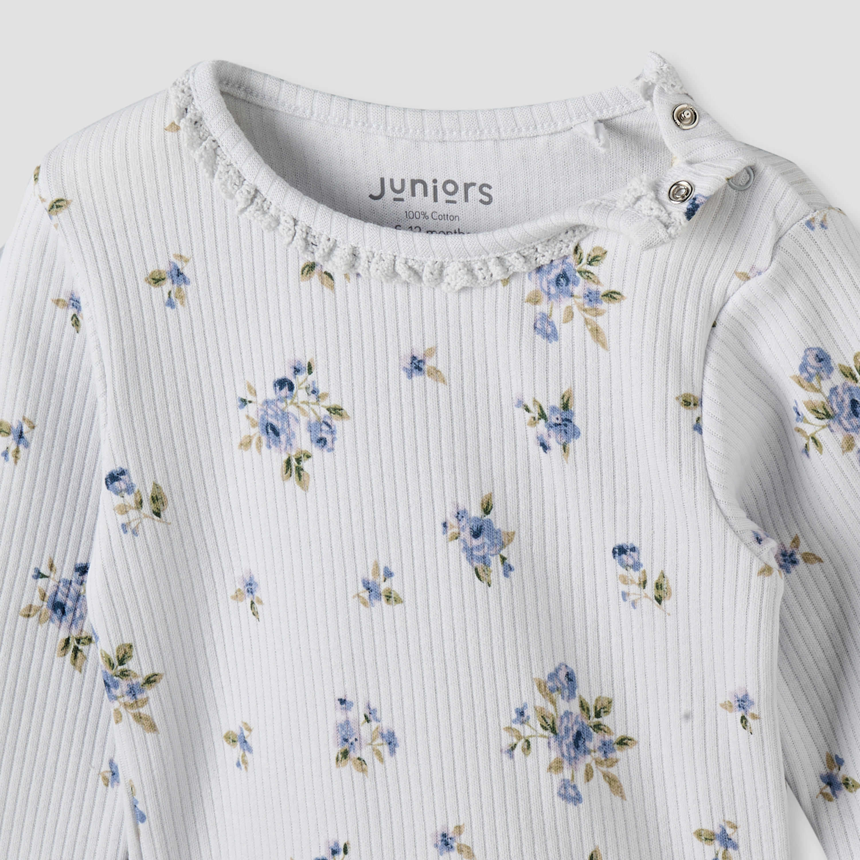 Pack of 3 Juniors Cotton Crew Neck Long Sleeves Pyjama Set with Floral Print-baby-girls-clothing-nightwear-pyjamasets-image-11