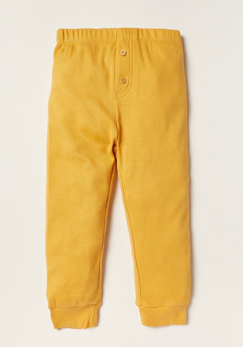 Juniors Ribbed Long Sleeve T-shirt and Pyjama Set-Pyjama Sets-image-2