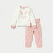 Juniors Bunny Print Long Sleeves T-shirt and Pyjama Set-Pyjama Sets-thumbnail-0