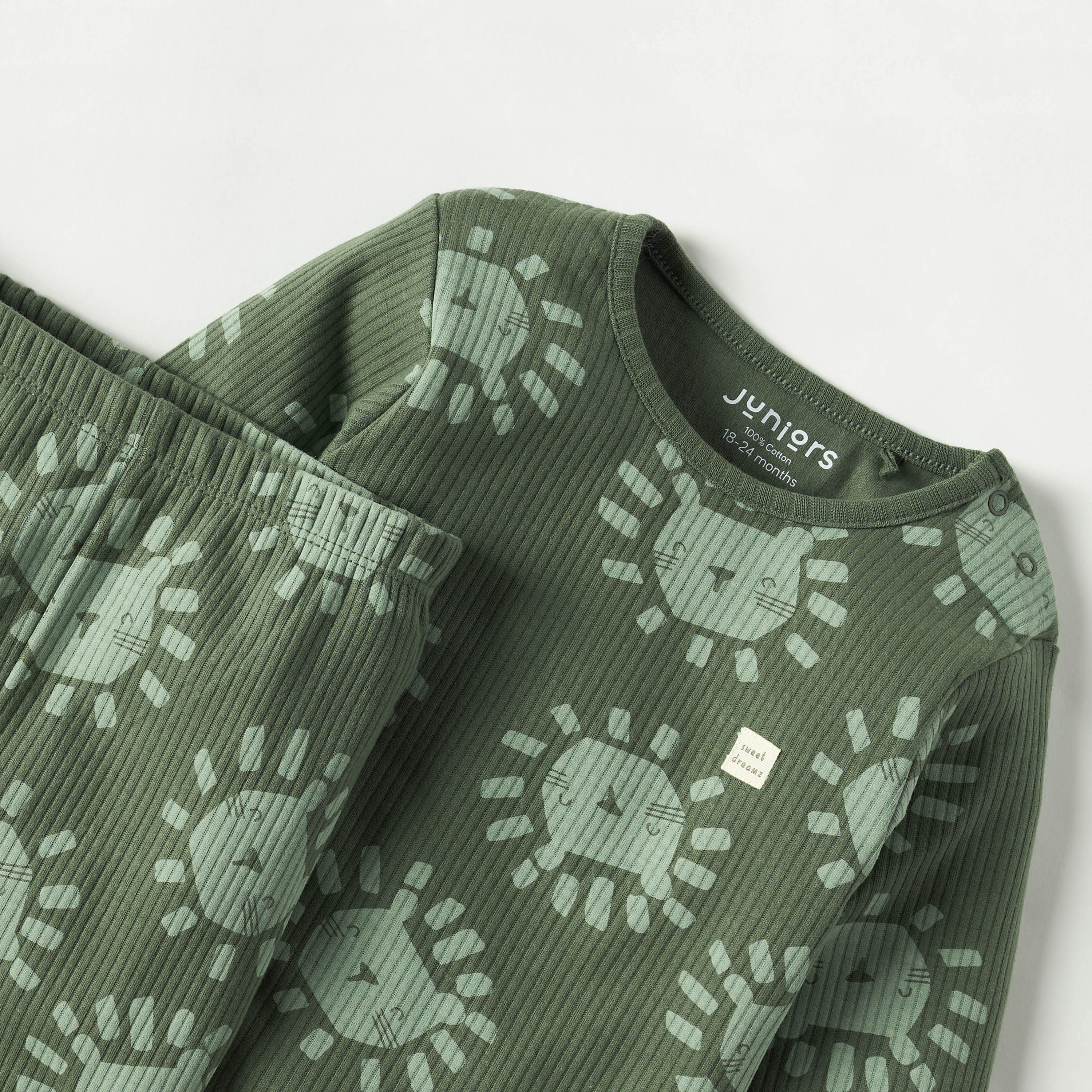 Juniors All-Over Lion Print T-shirt and Pyjama Set-baby-boys-clothing-nightwear-pyjamasets-image-4