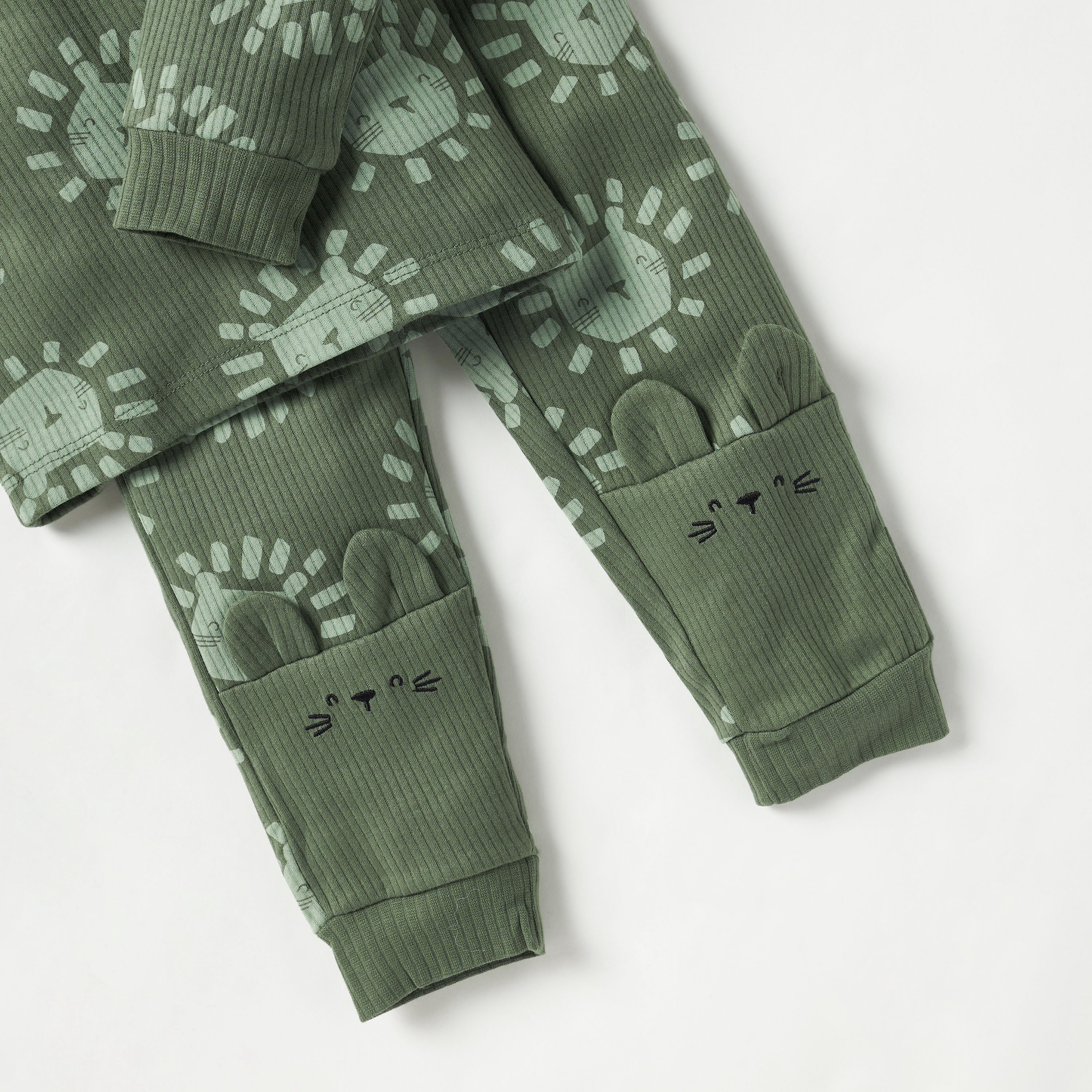 Juniors All-Over Lion Print T-shirt and Pyjama Set-baby-boys-clothing-nightwear-pyjamasets-image-5