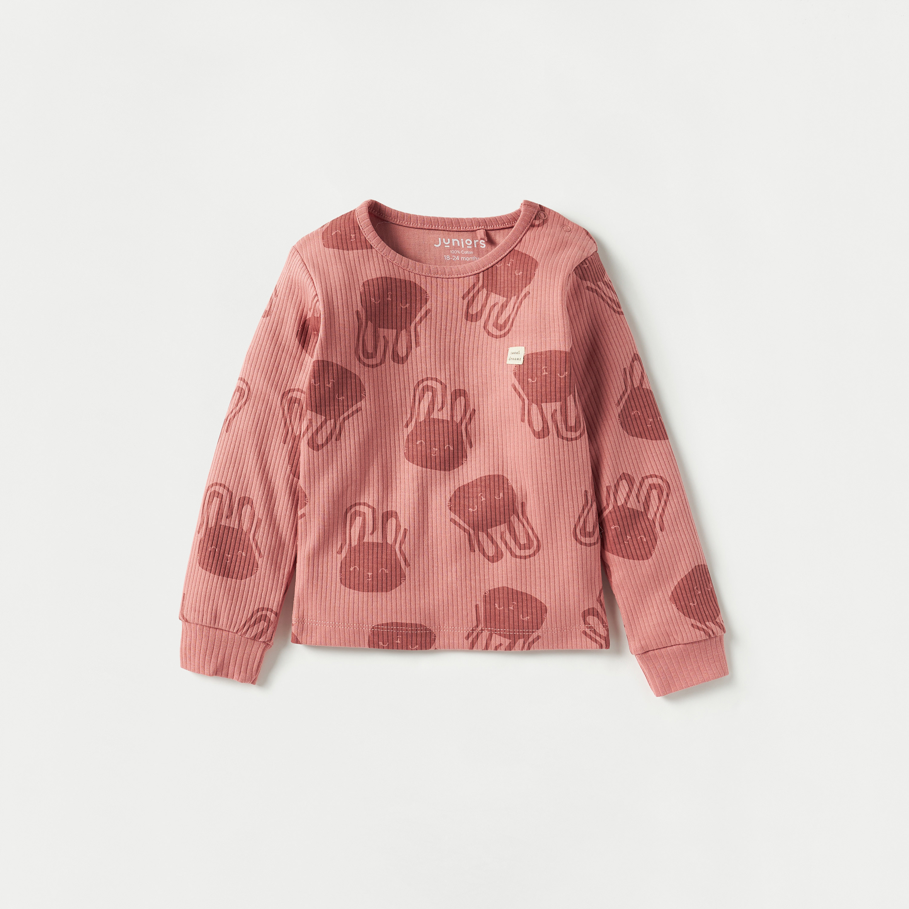 Juniors All-Over Bunny Print T-shirt and Pyjama Set-baby-girls-clothing-nightwear-pyjamasets-image-2