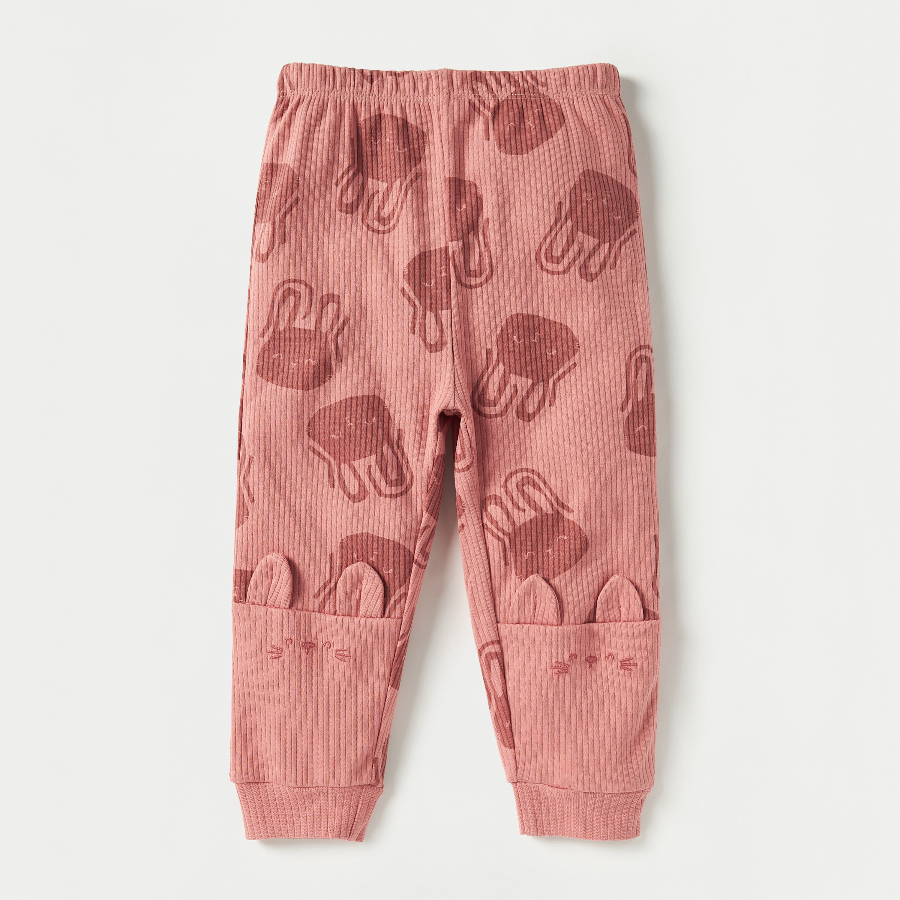 Juniors All-Over Bunny Print T-shirt and Pyjama Set-baby-girls-clothing-nightwear-pyjamasets-image-3