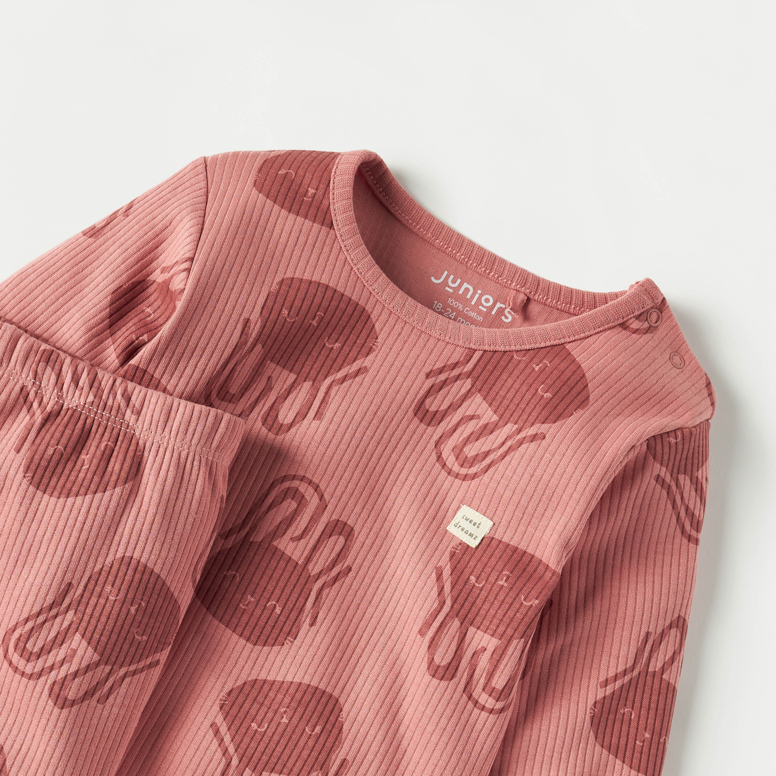 Juniors All-Over Bunny Print T-shirt and Pyjama Set-baby-girls-clothing-nightwear-pyjamasets-image-4