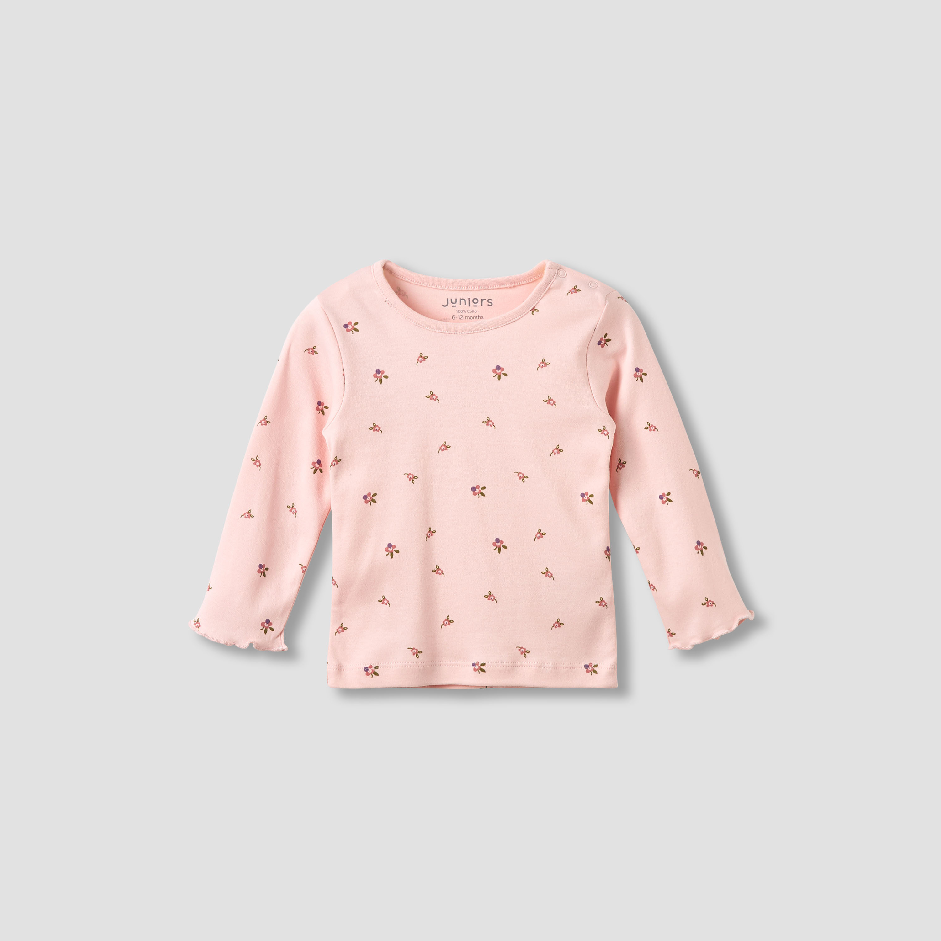 Pack of 3 Juniors Cotton Crew Neck Long Sleeves Pyjama Set with Floral Print-baby-girls-clothing-nightwear-pyjamasets-image-3