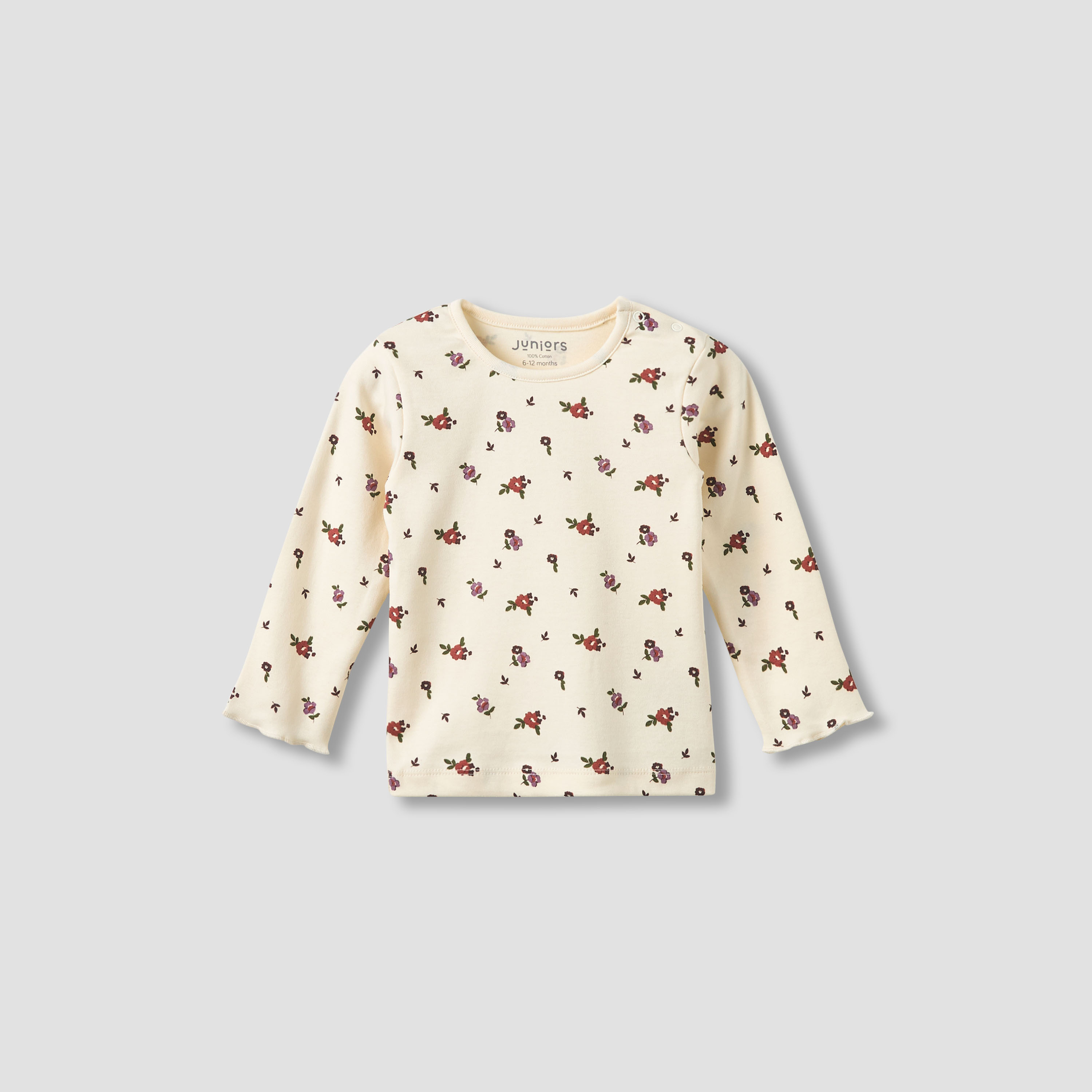 Pack of 3 Juniors Cotton Crew Neck Long Sleeves Pyjama Set with Floral Print-baby-girls-clothing-nightwear-pyjamasets-image-7
