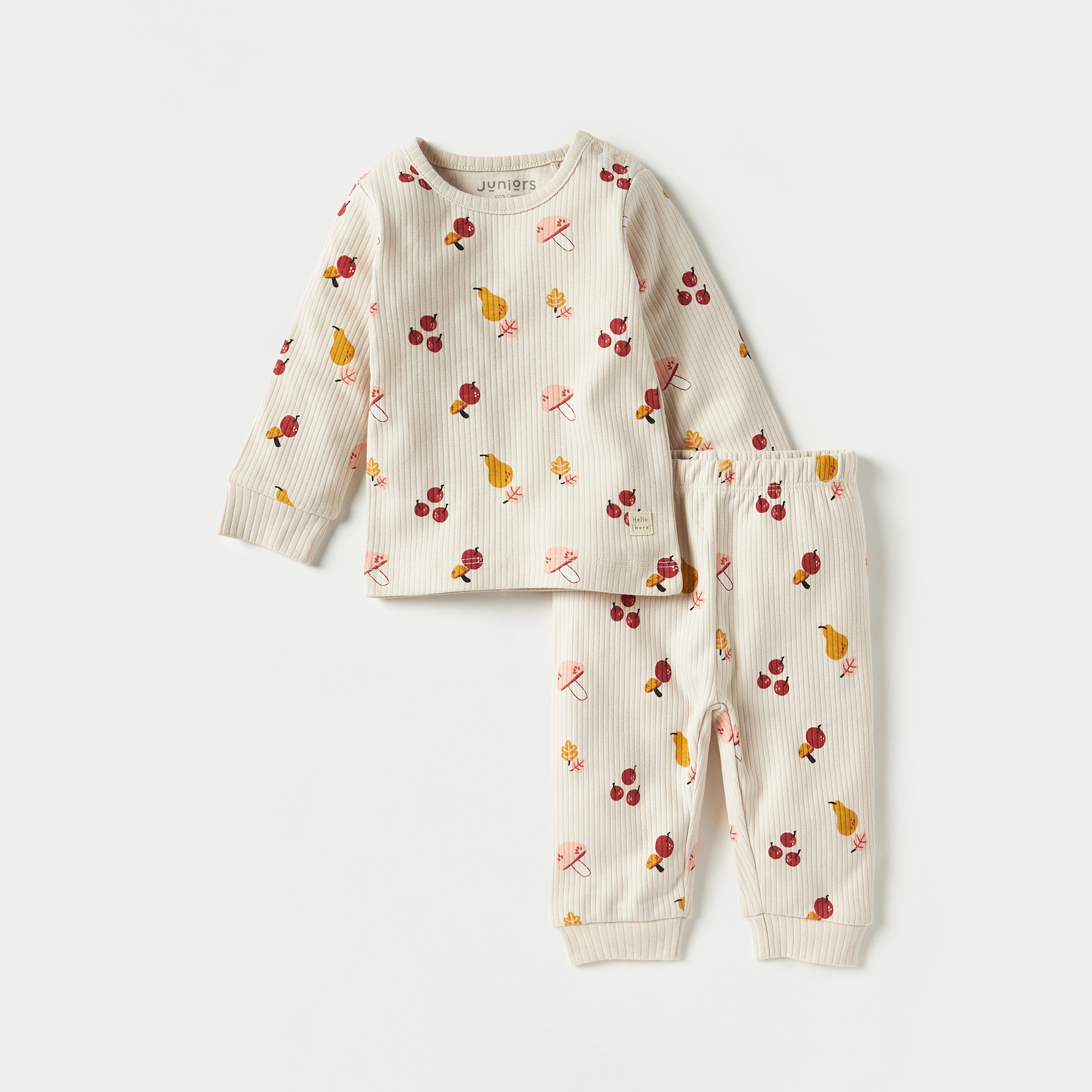 Juniors All-Over Fruit Print T-shirt and Pyjama Set-baby-girls-clothing-nightwear-pyjamasets-image-1
