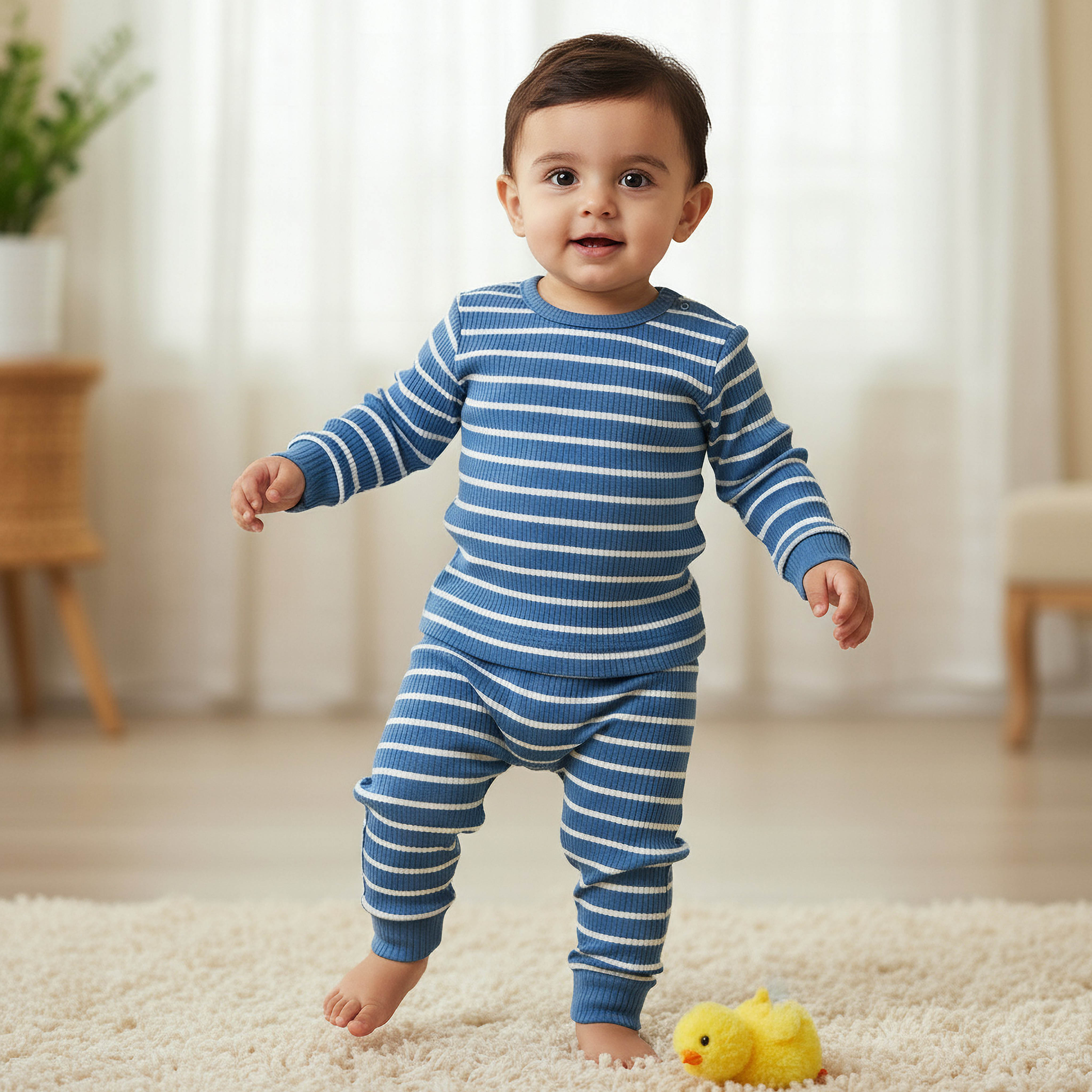 Set of 3 Juniors Cotton Long Sleeves Pyjama Set with Star Print-baby-boys-clothing-nightwear-pyjamasets-image-2